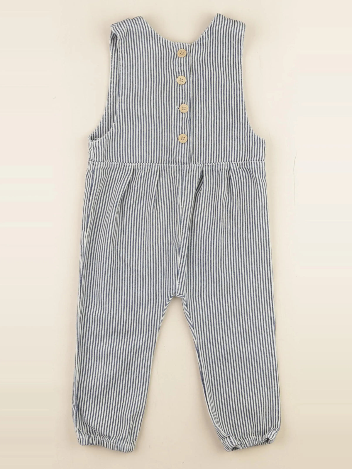 Vertbaudet - combinaison bleu, blanc - 2 ans