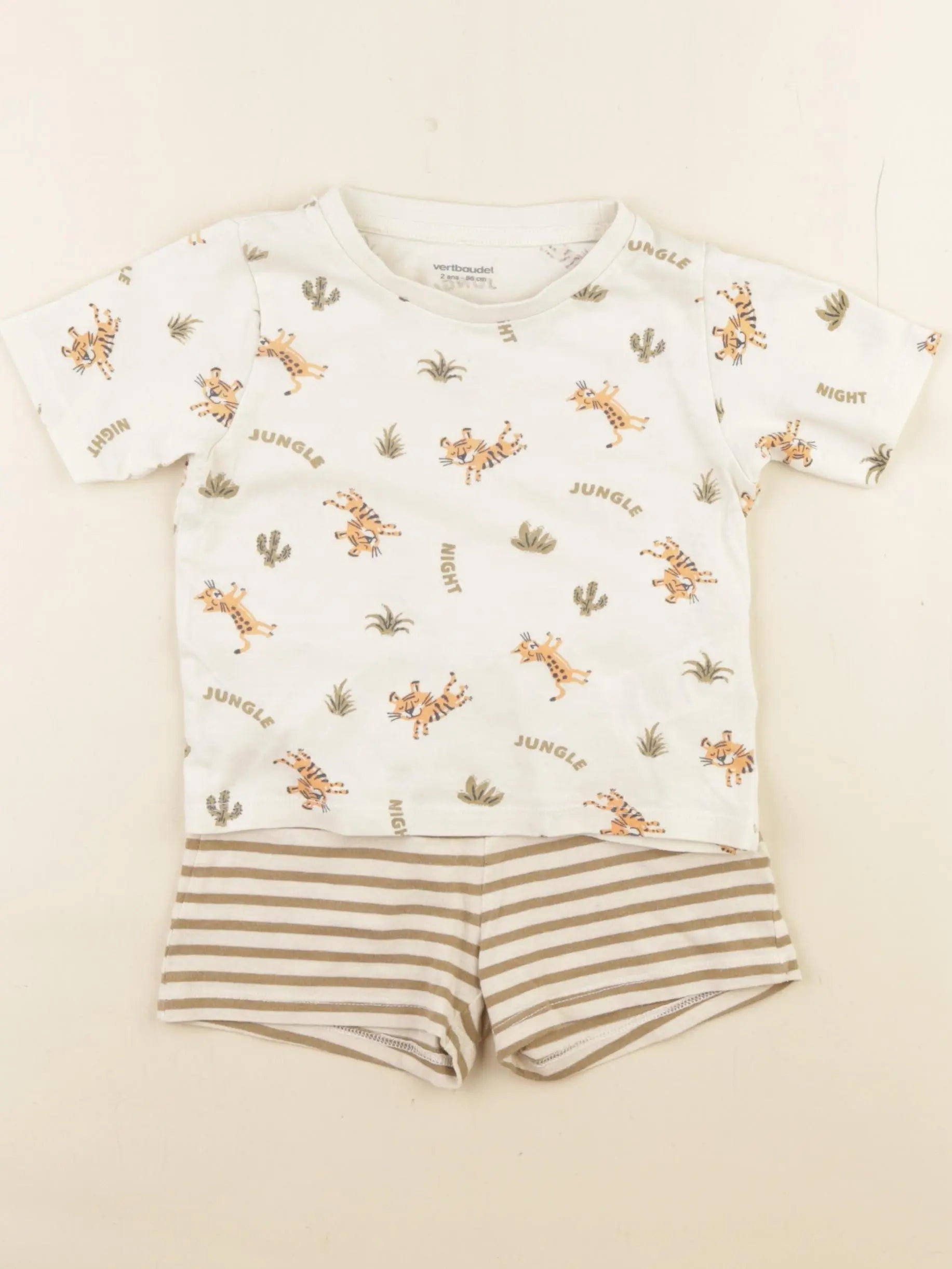 Vertbaudet - pyjama coton multicolore - 2 ans