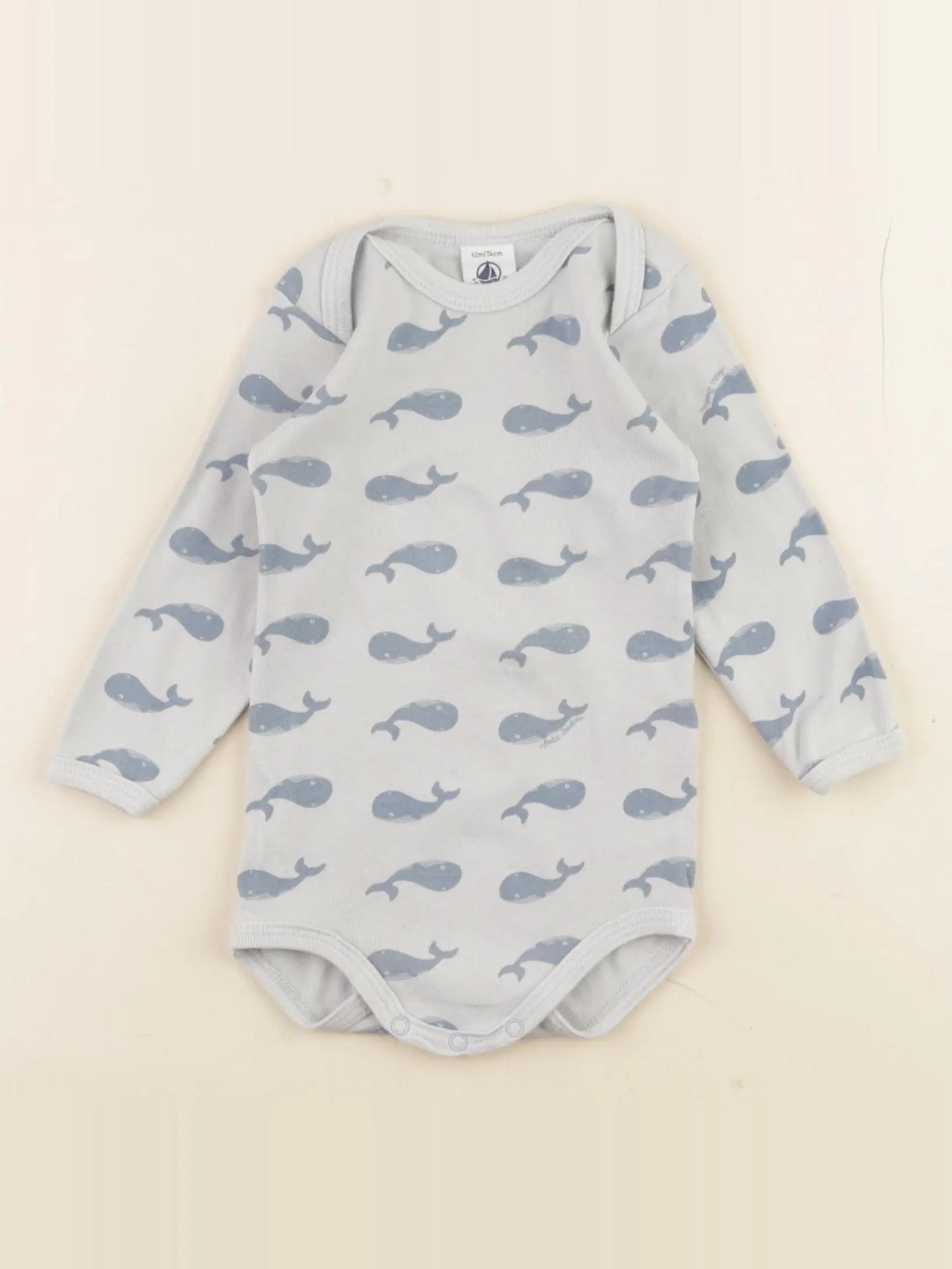 Petit Bateau - body bleu - 12 mois