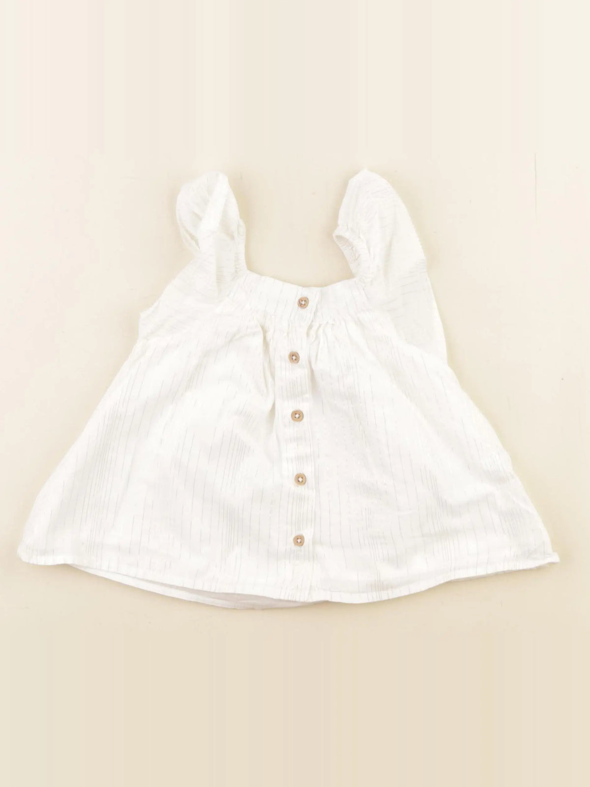 Vertbaudet - blouse blanc, or - 18 mois