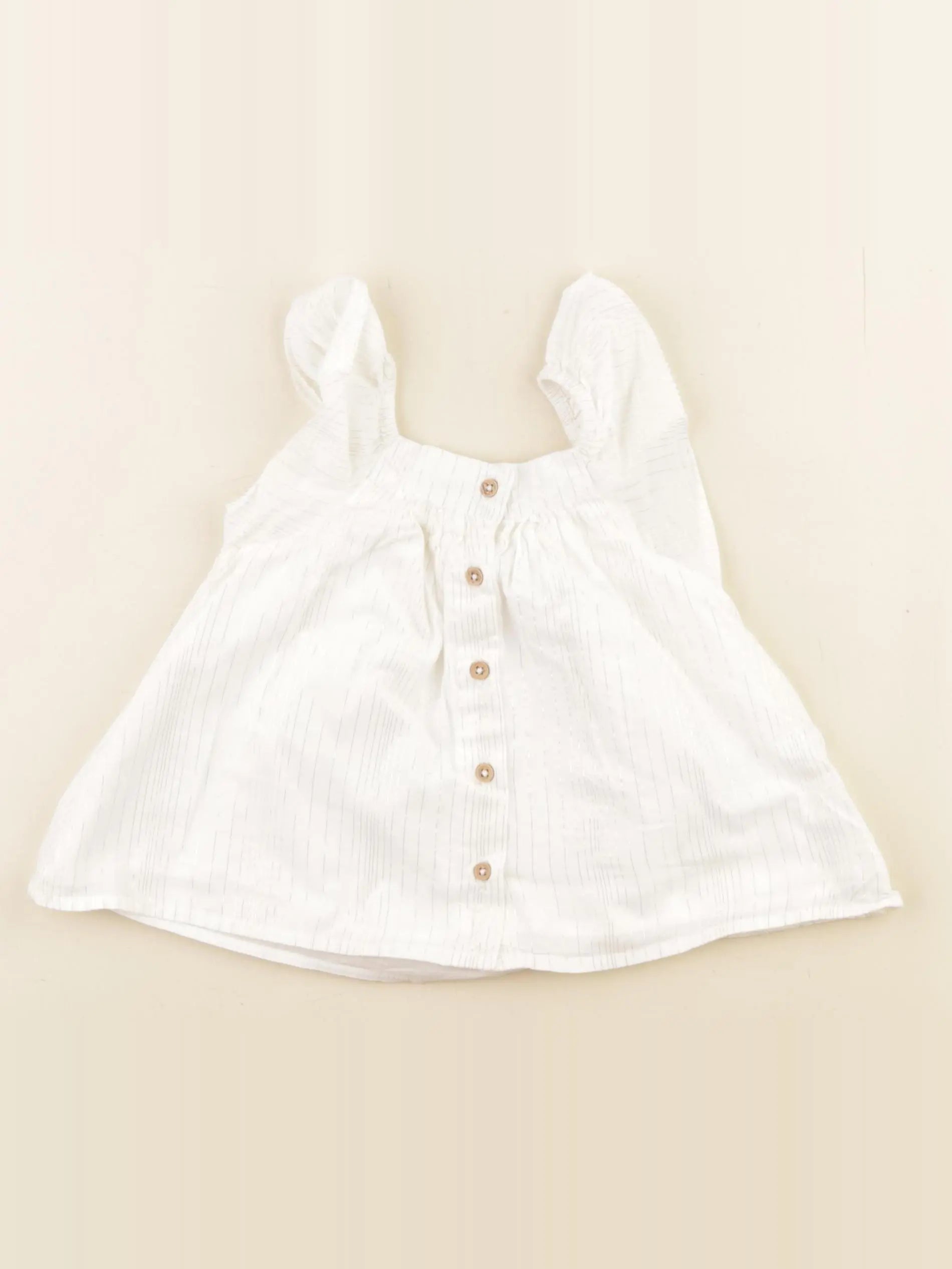 Vertbaudet - blouse blanc, or - 18 mois