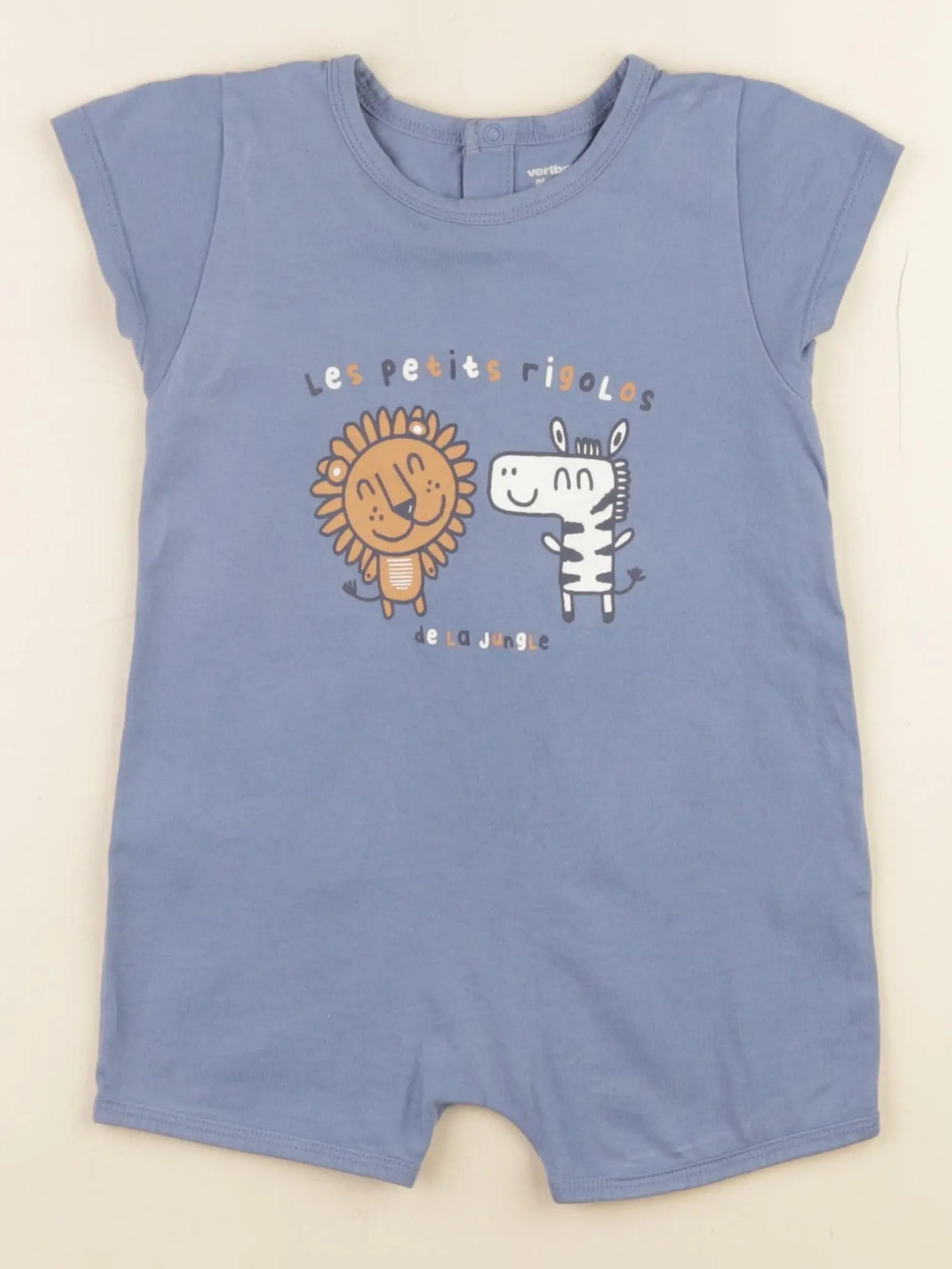 Vertbaudet - pyjama coton bleu - 36 mois