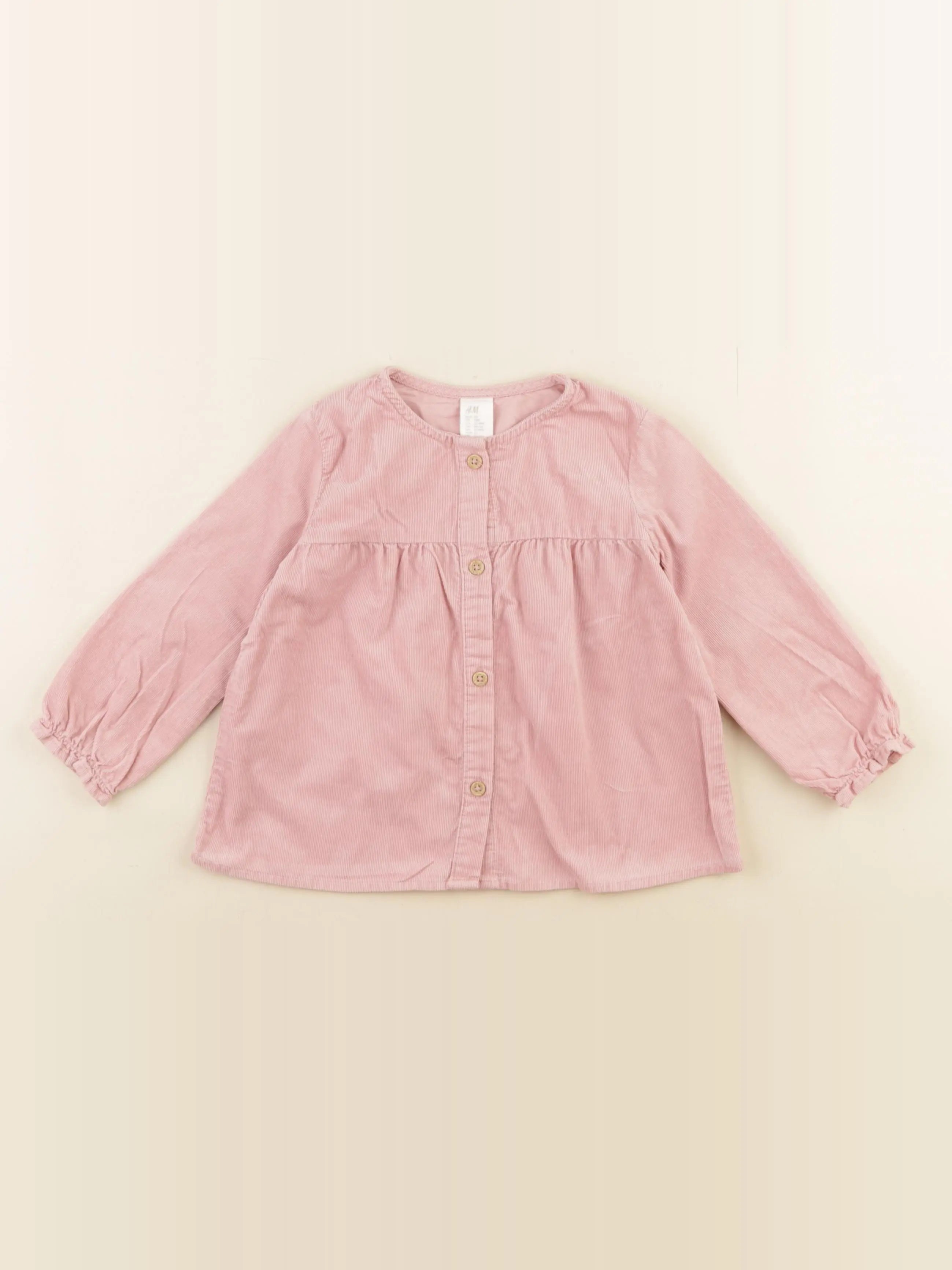 H&M - blouse rose - 12/18 mois