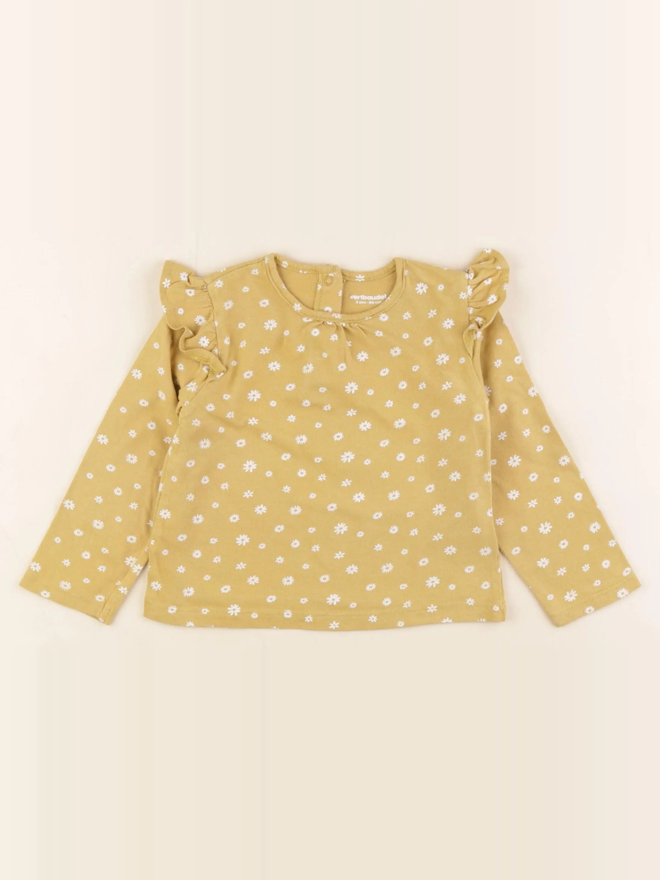 Vertbaudet - tee-shirt jaune - 2 ans