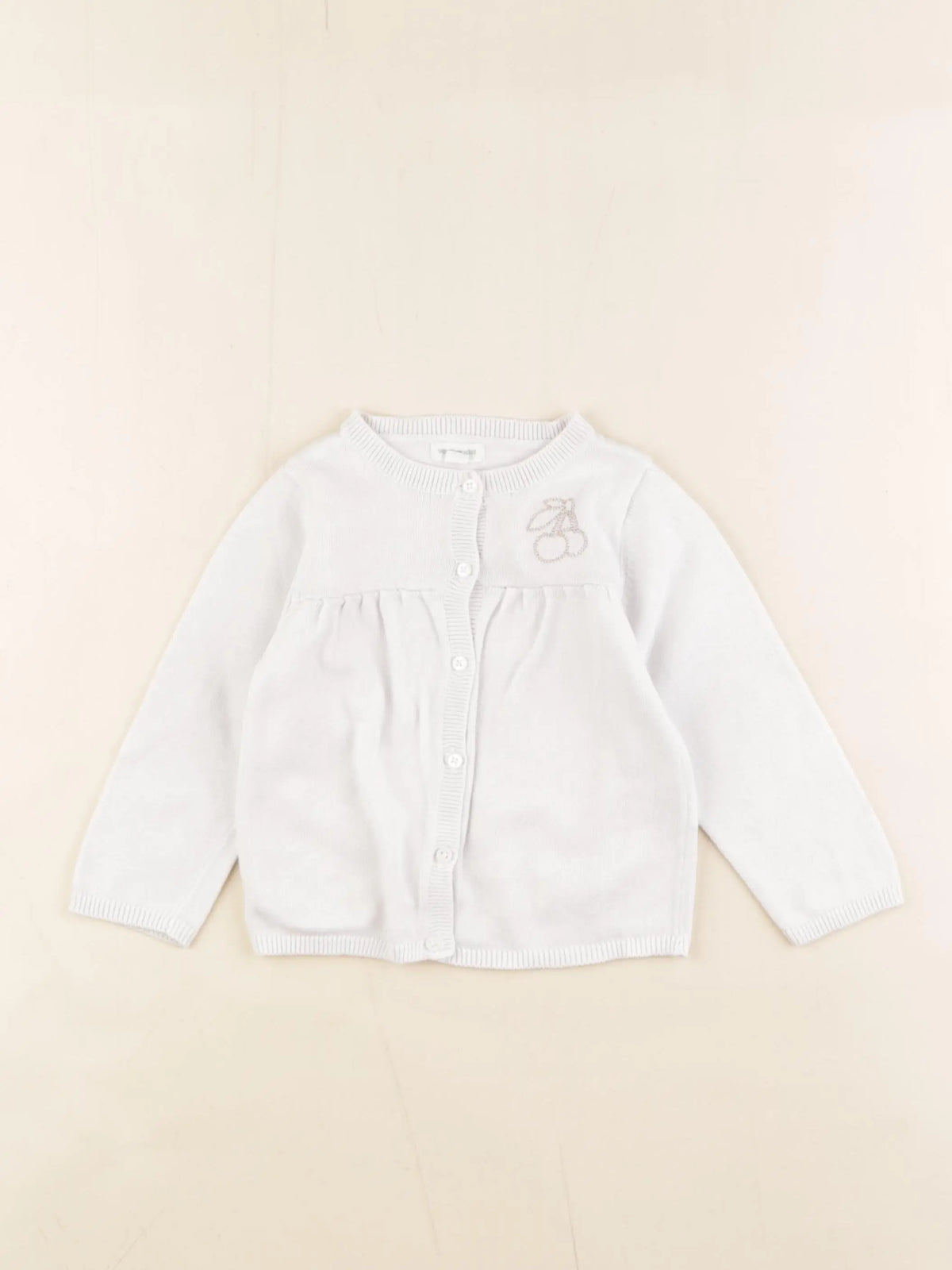 Vertbaudet - gilet blanc - 18 mois