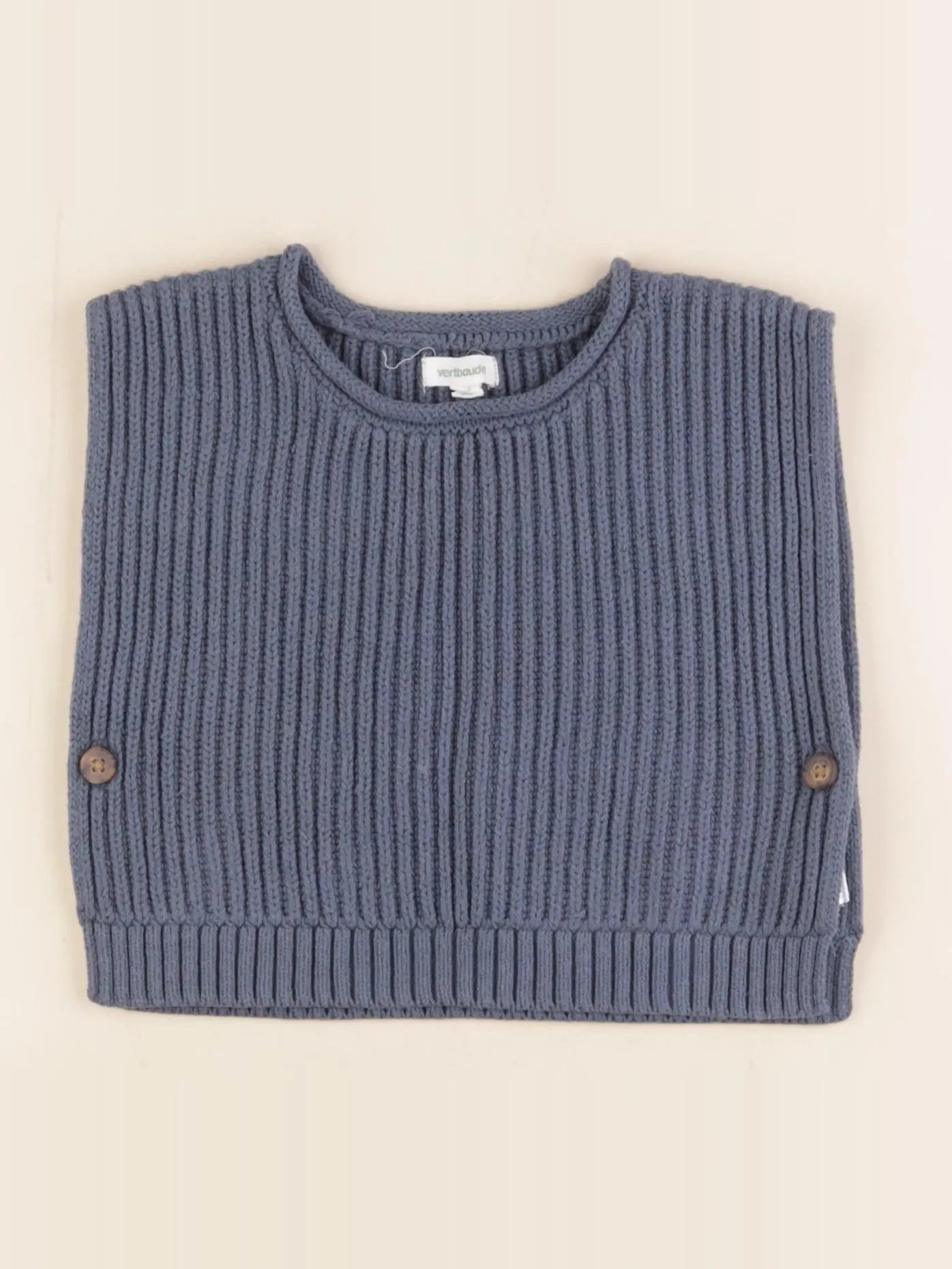 Vertbaudet - pull bleu - 9 mois