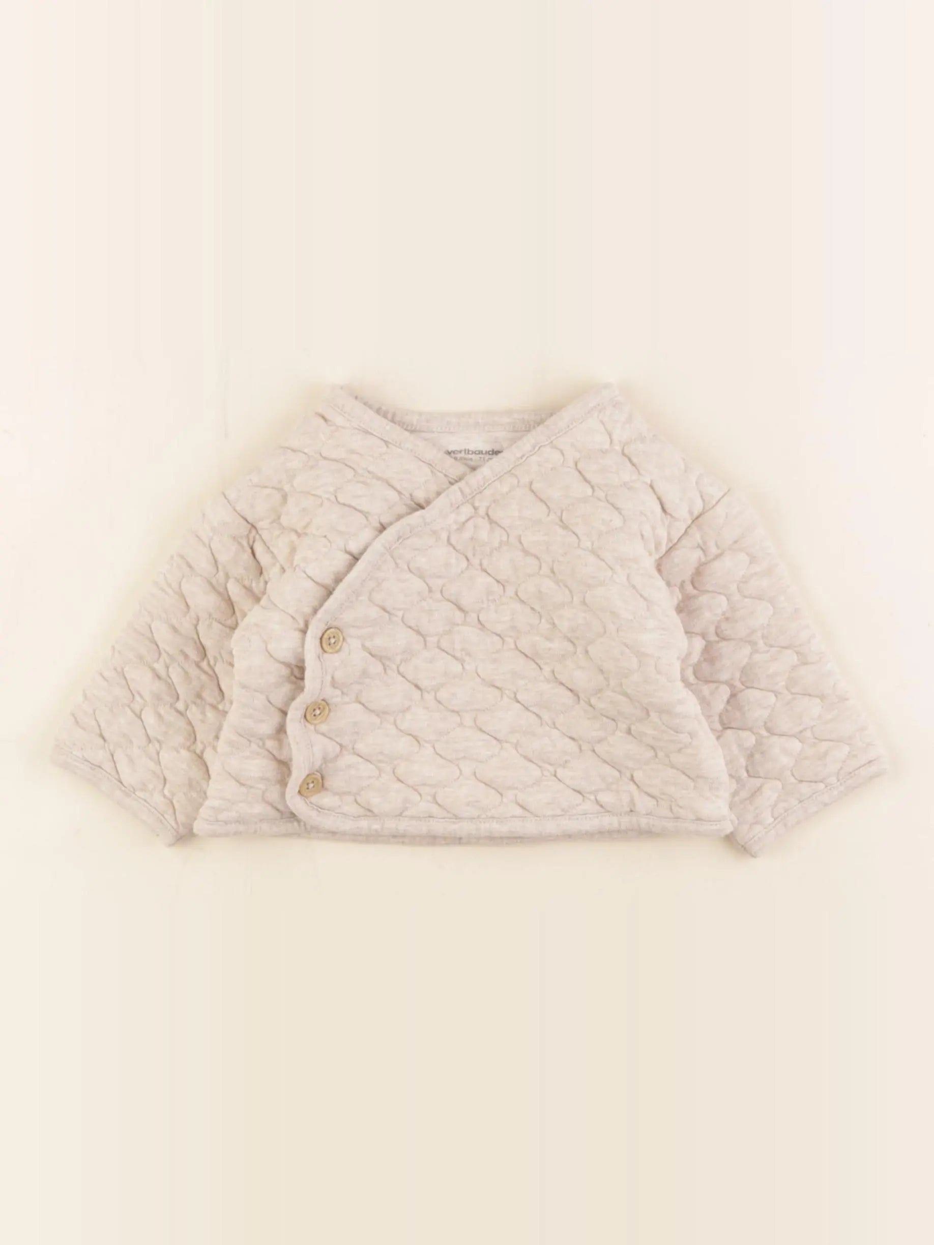 Vertbaudet - sweat beige - 9 mois