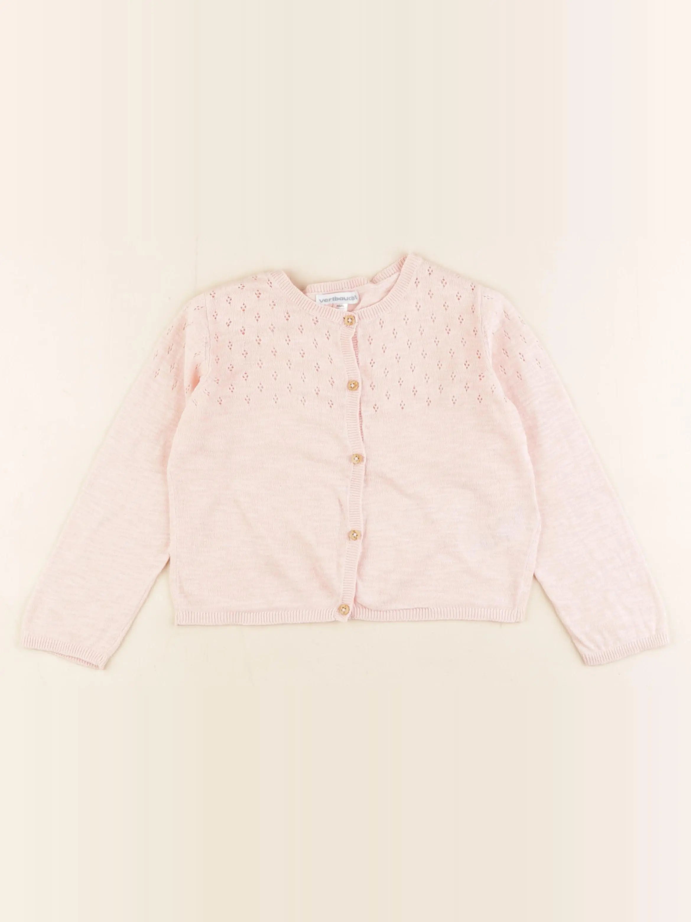 Vertbaudet - gilet rose - 24 mois