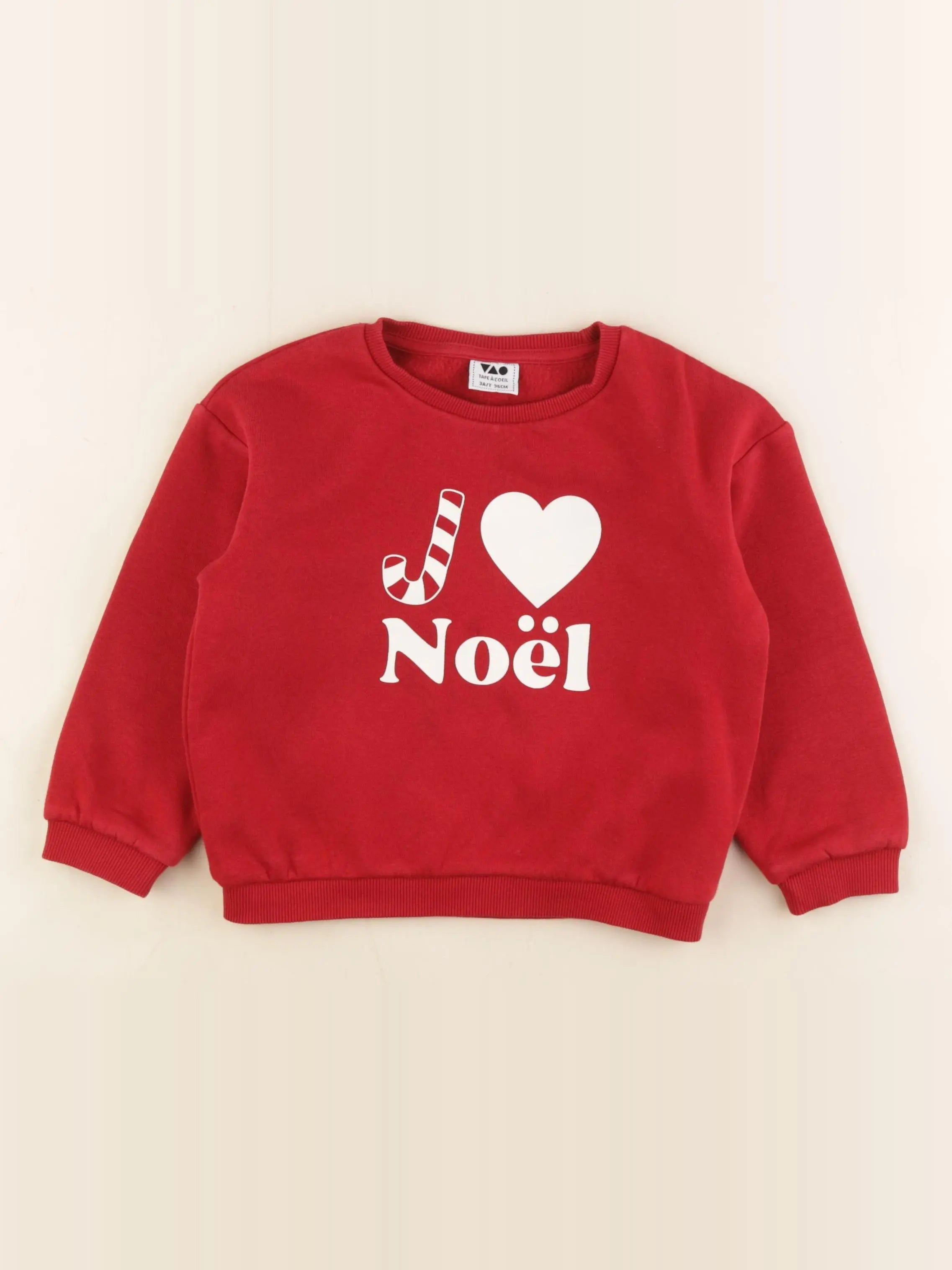 Tape à l'oeil - sweat rouge - 3 ans