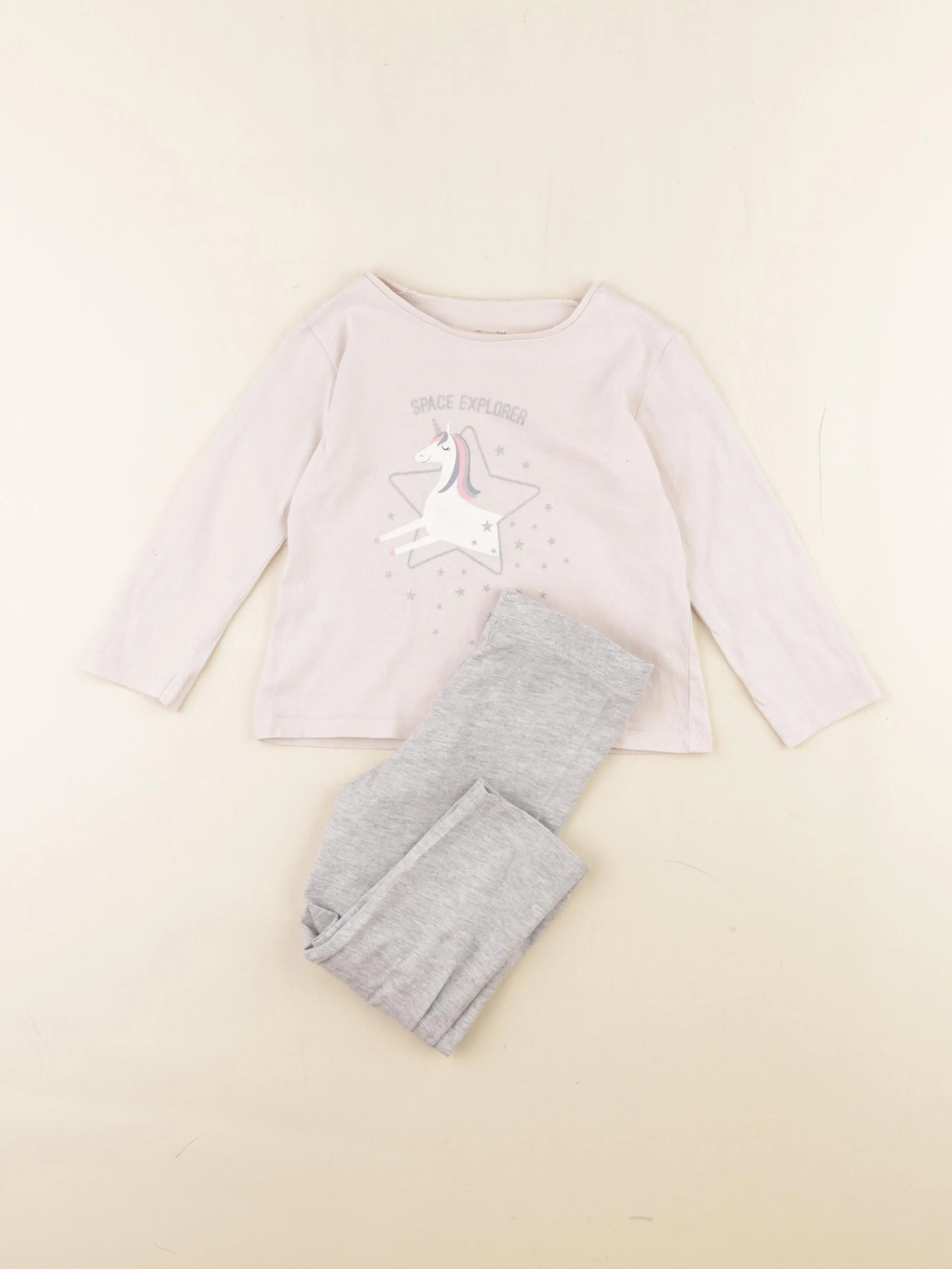 Vertbaudet - pyjama coton rose - 3 ans