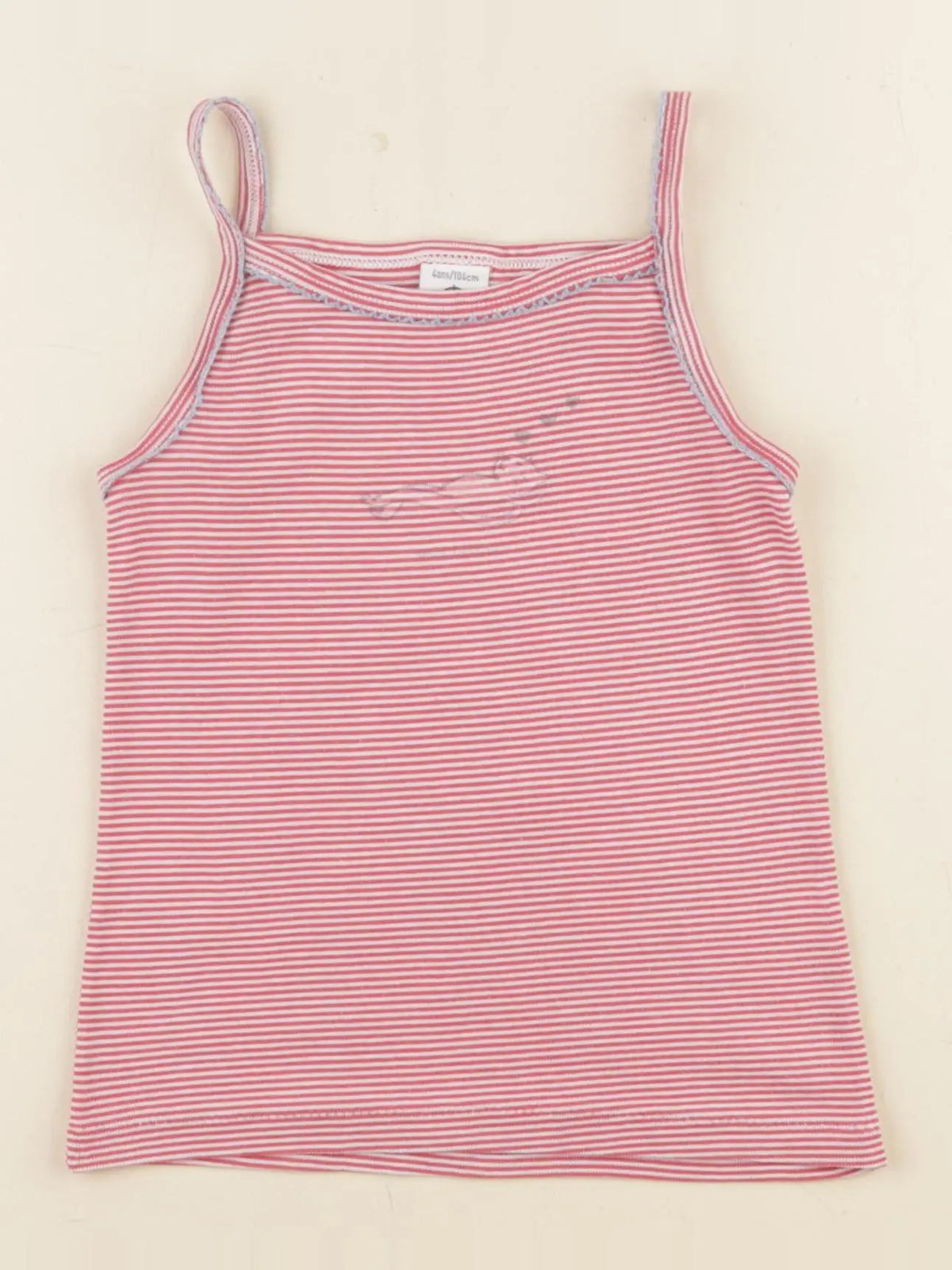 Petit Bateau - maillot de corps rouge - 4 ans
