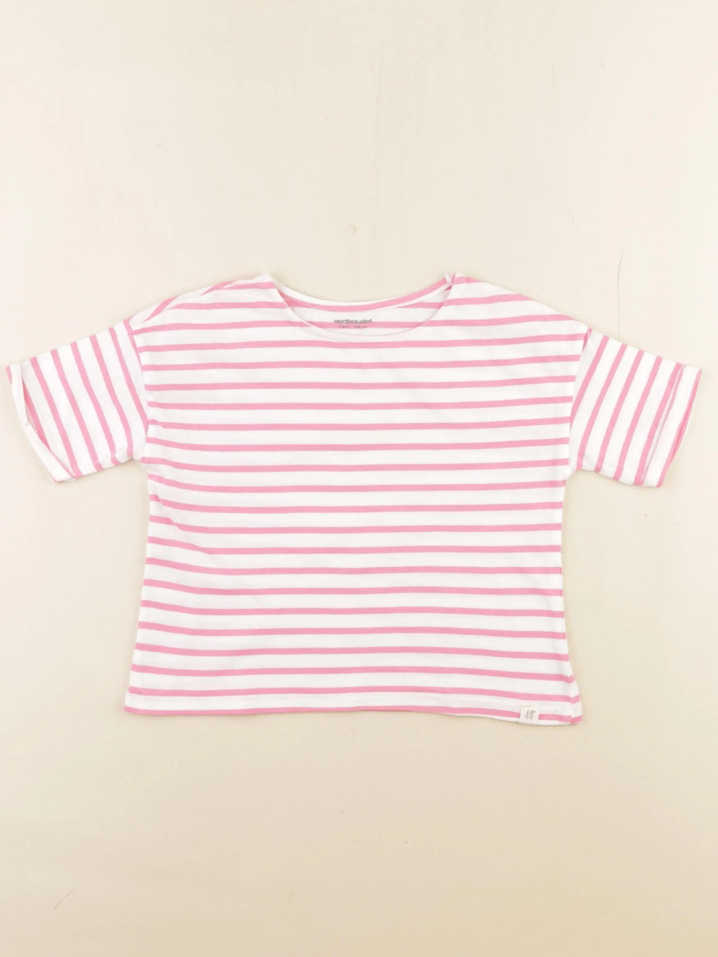 Vertbaudet - tee-shirt rose - 4 ans