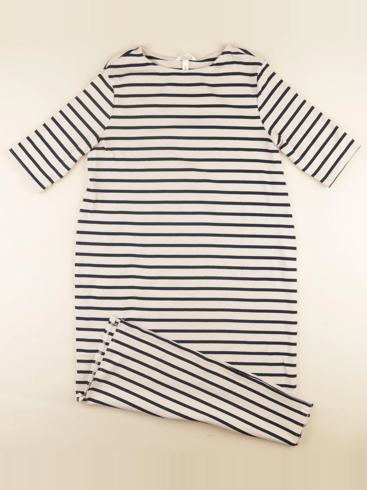 H&M - robe grossesse beige, bleu - l