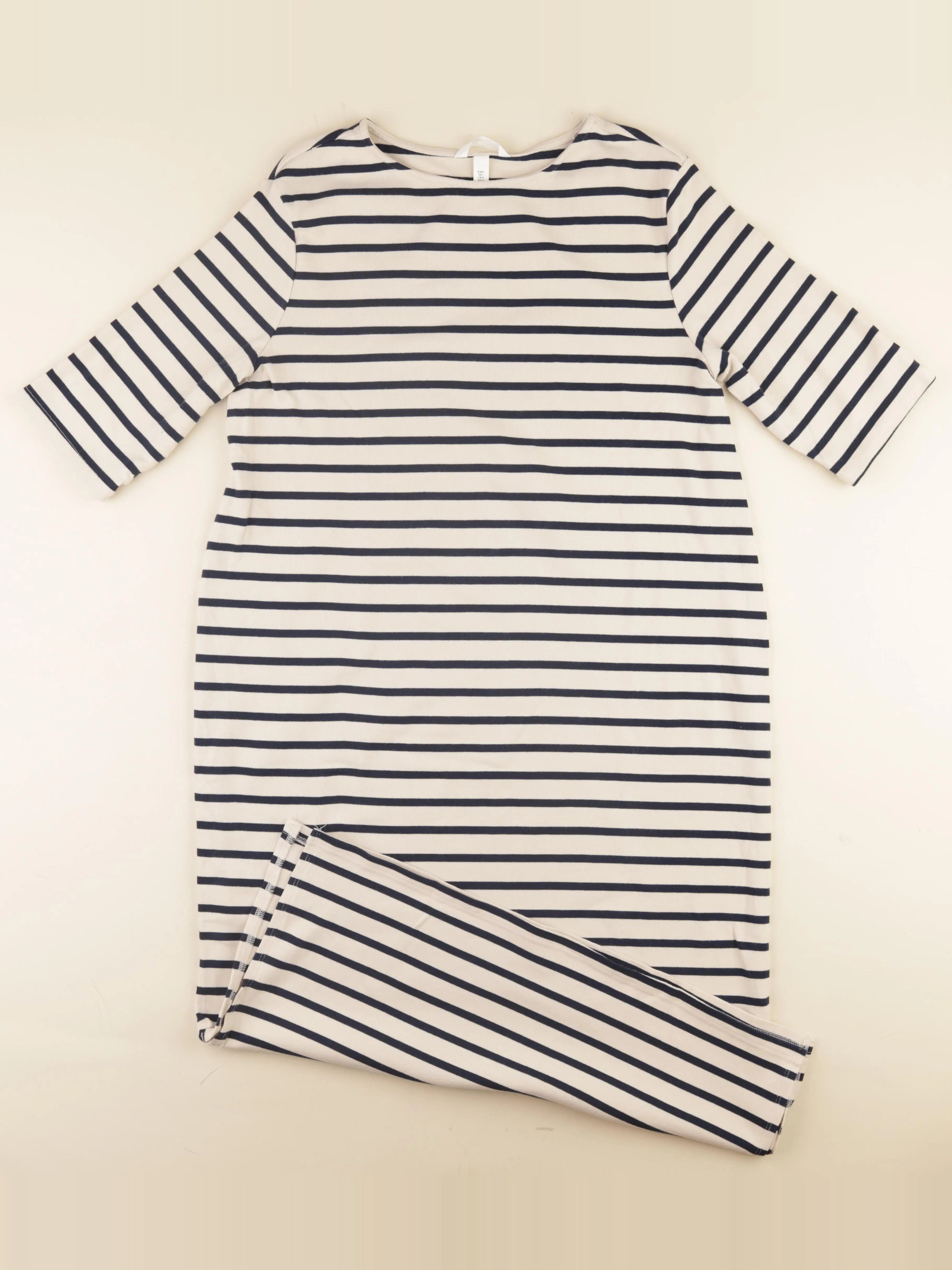 H&M - robe grossesse beige, bleu - l