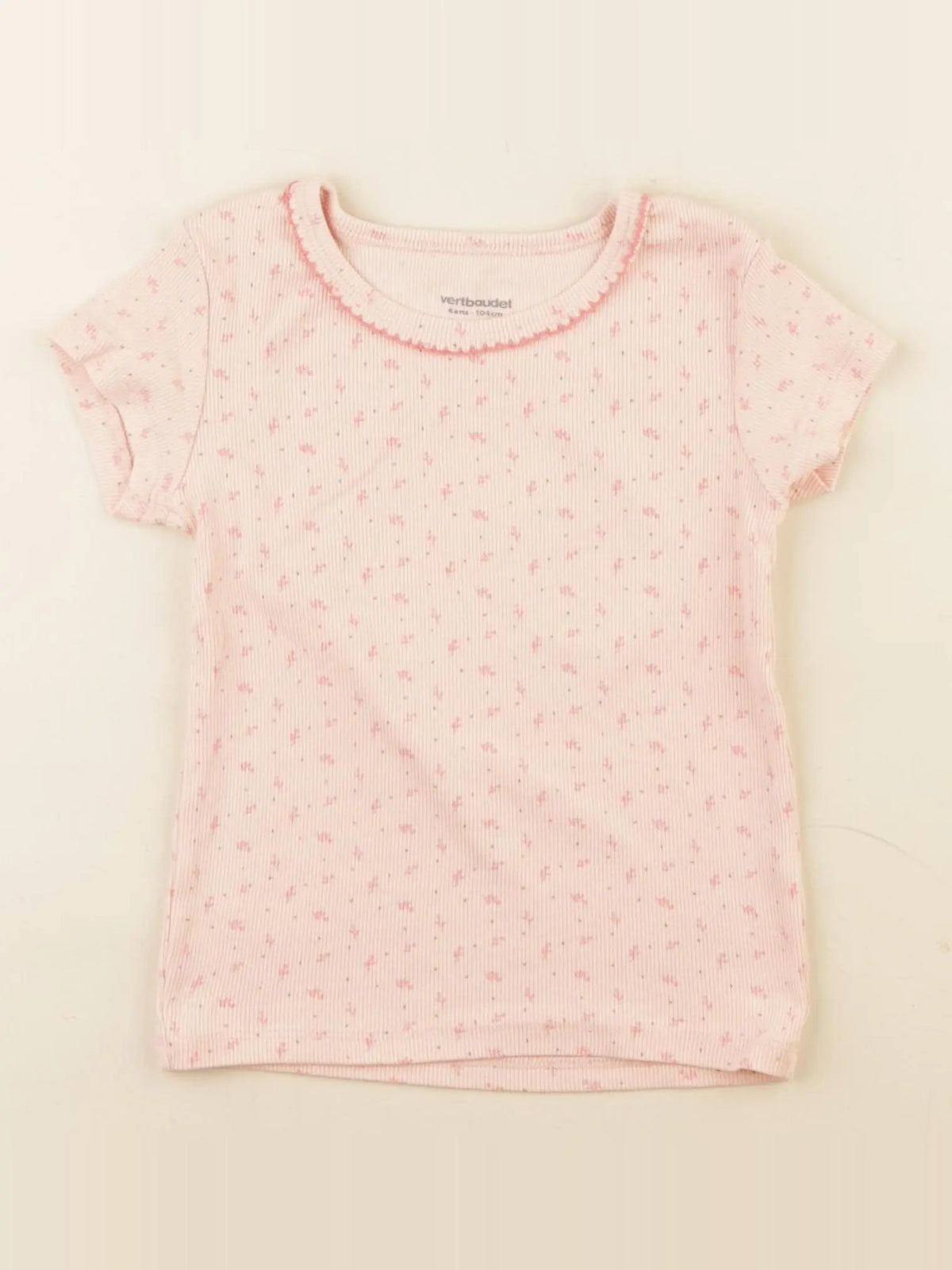 Vertbaudet - tee-shirt rose - 4 ans