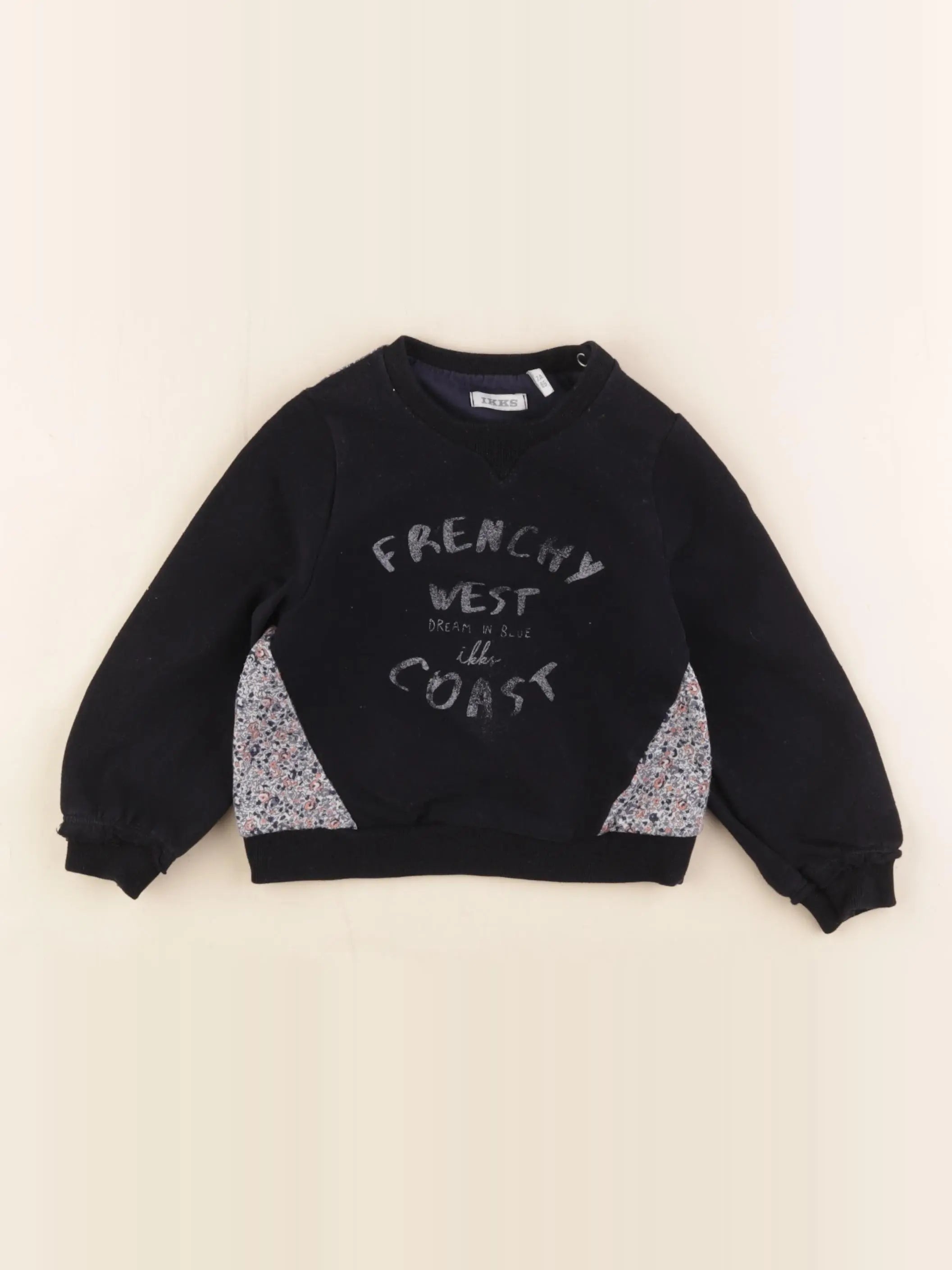 IKKS - sweat noir - 2 ans
