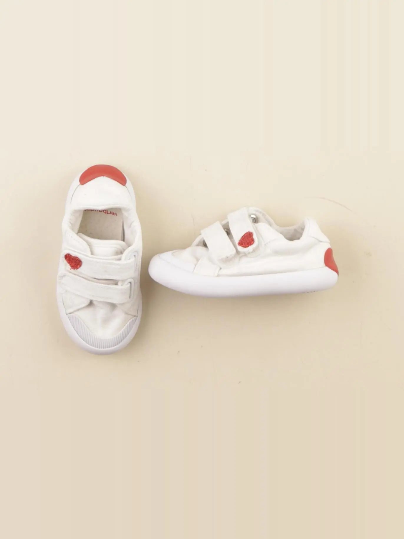 Vertbaudet - tennis à scratch/ lacets blanc - pointure 23