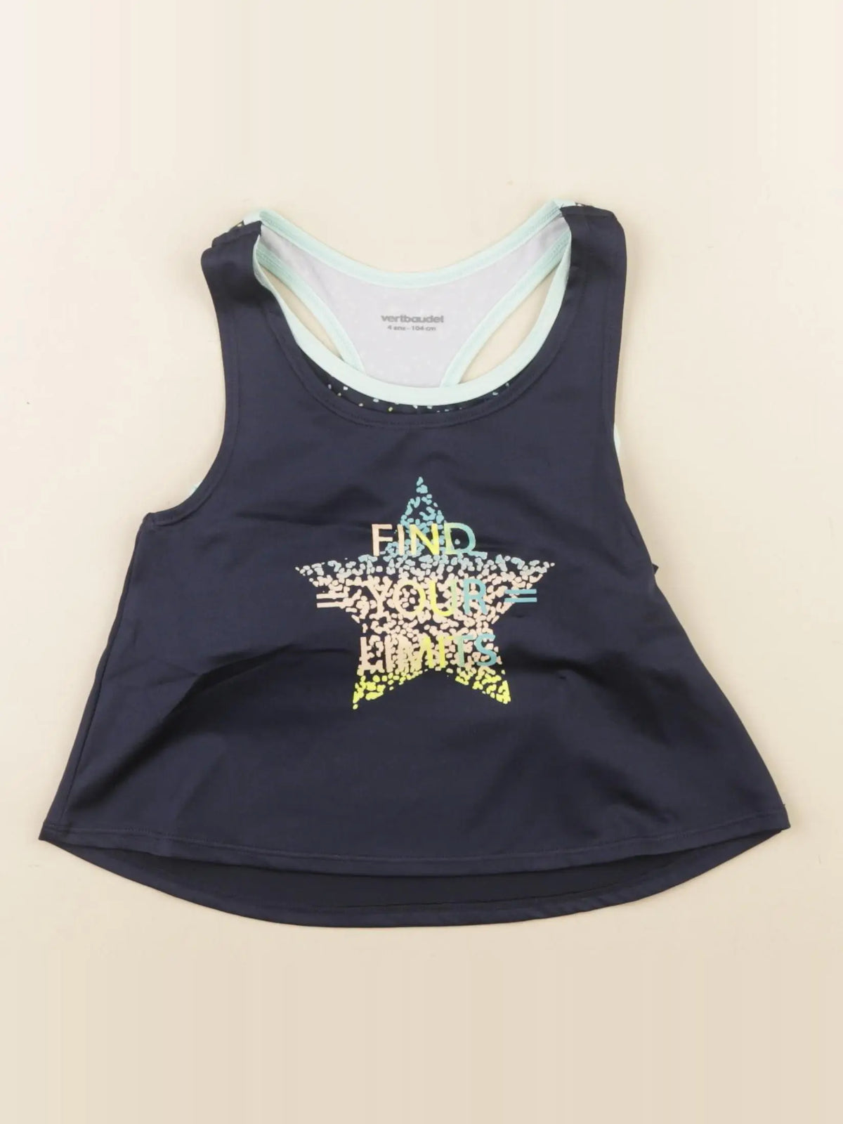 Vertbaudet - débardeur bleu - 4 ans