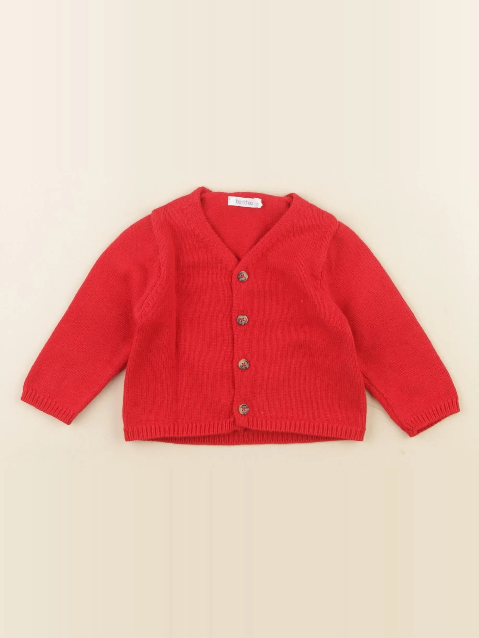Boutchou - gilet rouge - 3 mois