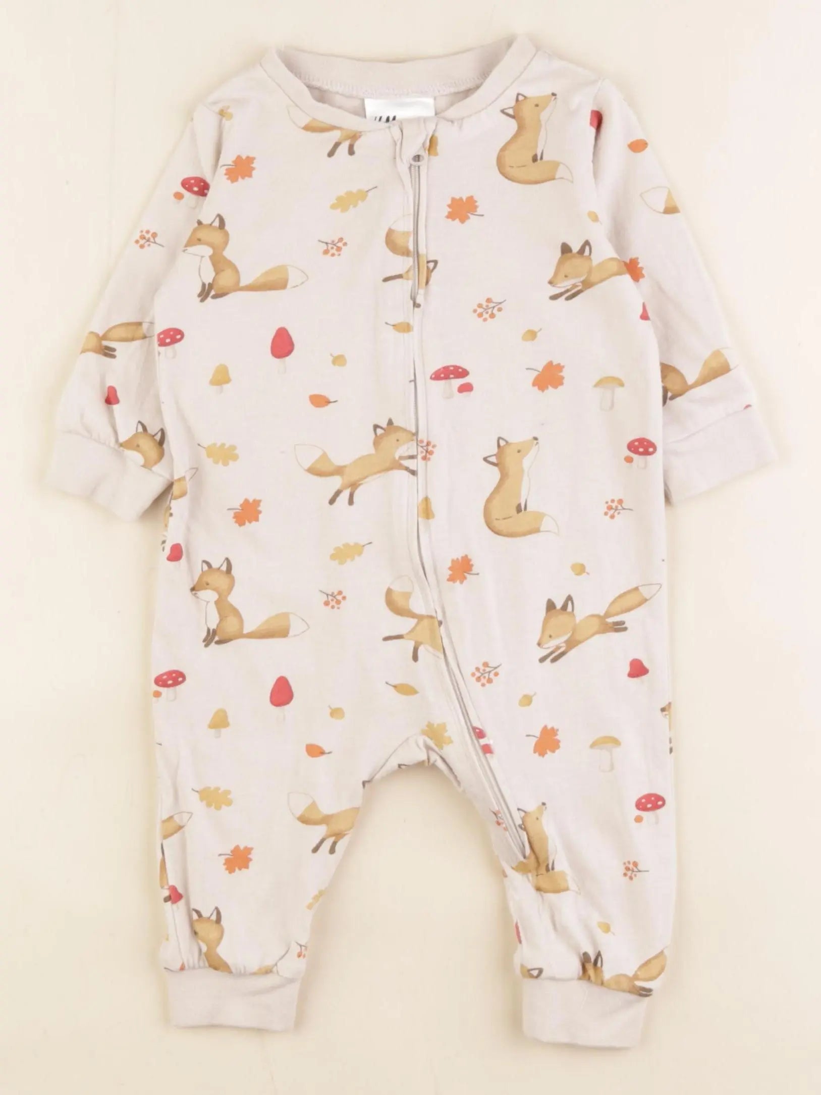 H&M - pyjama coton beige - 2/4 mois