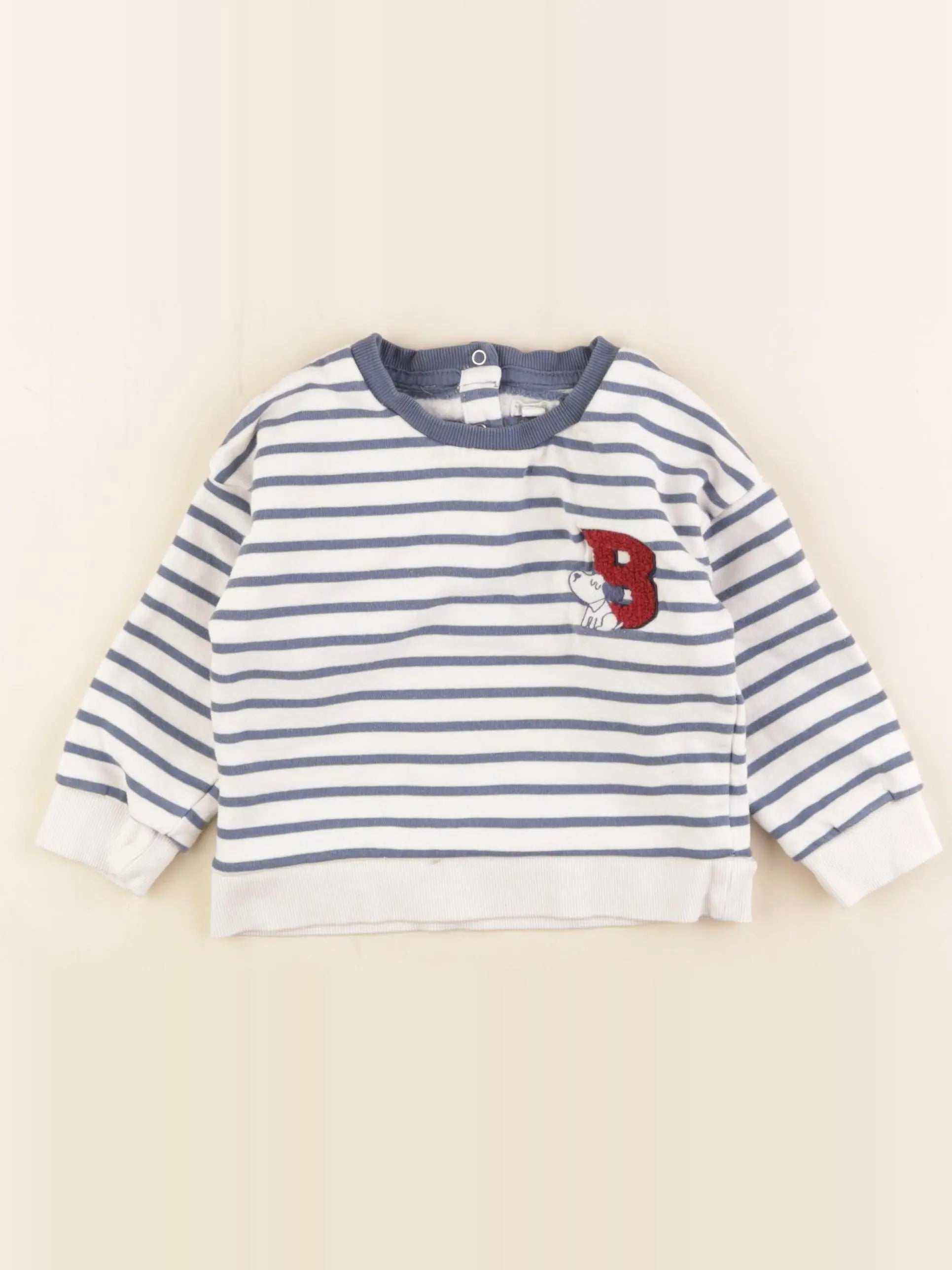 Vertbaudet - sweat bleu - 24 mois