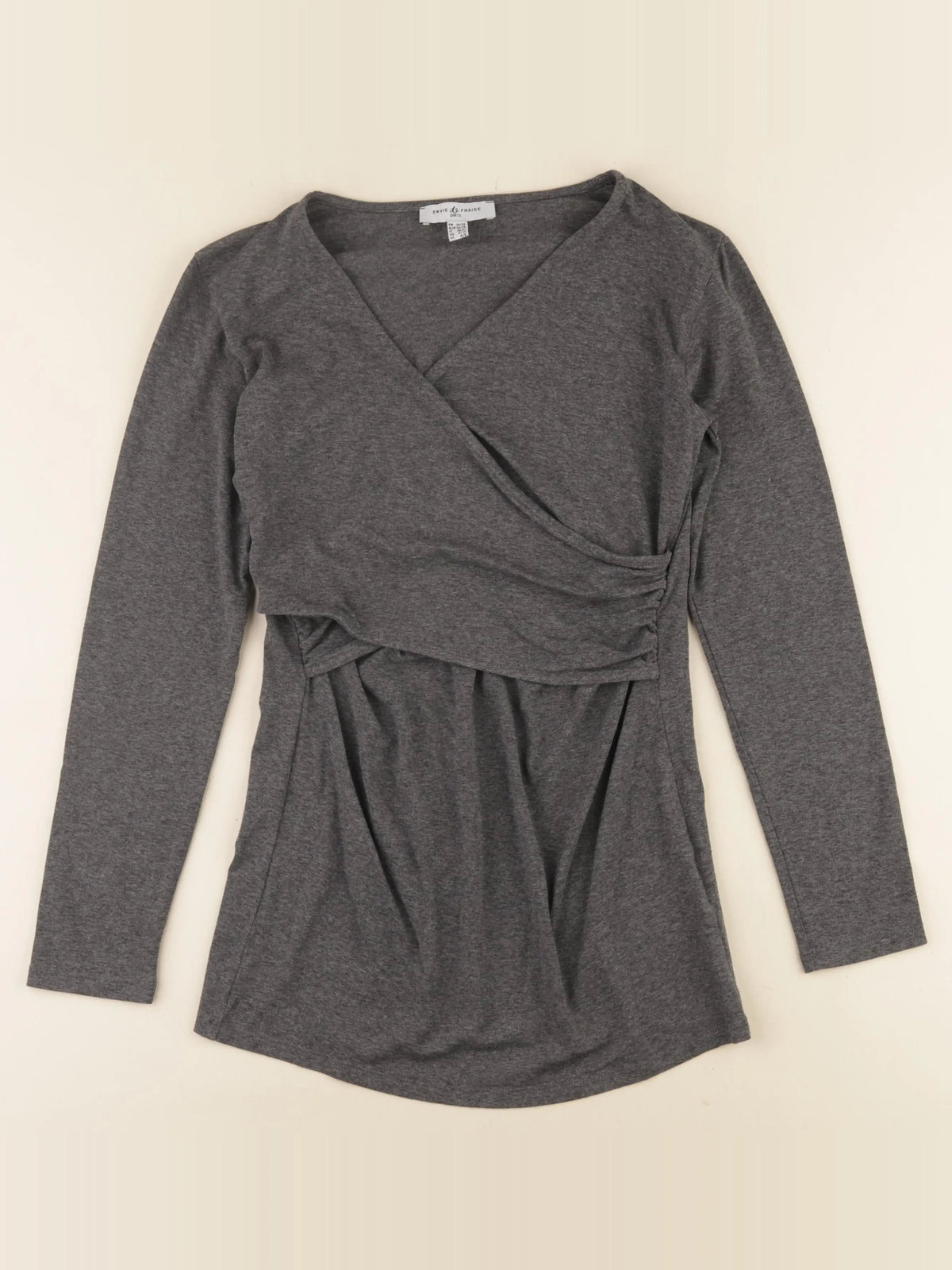 Envie de fraise - tee-shirt grossesse gris - 36 à 38