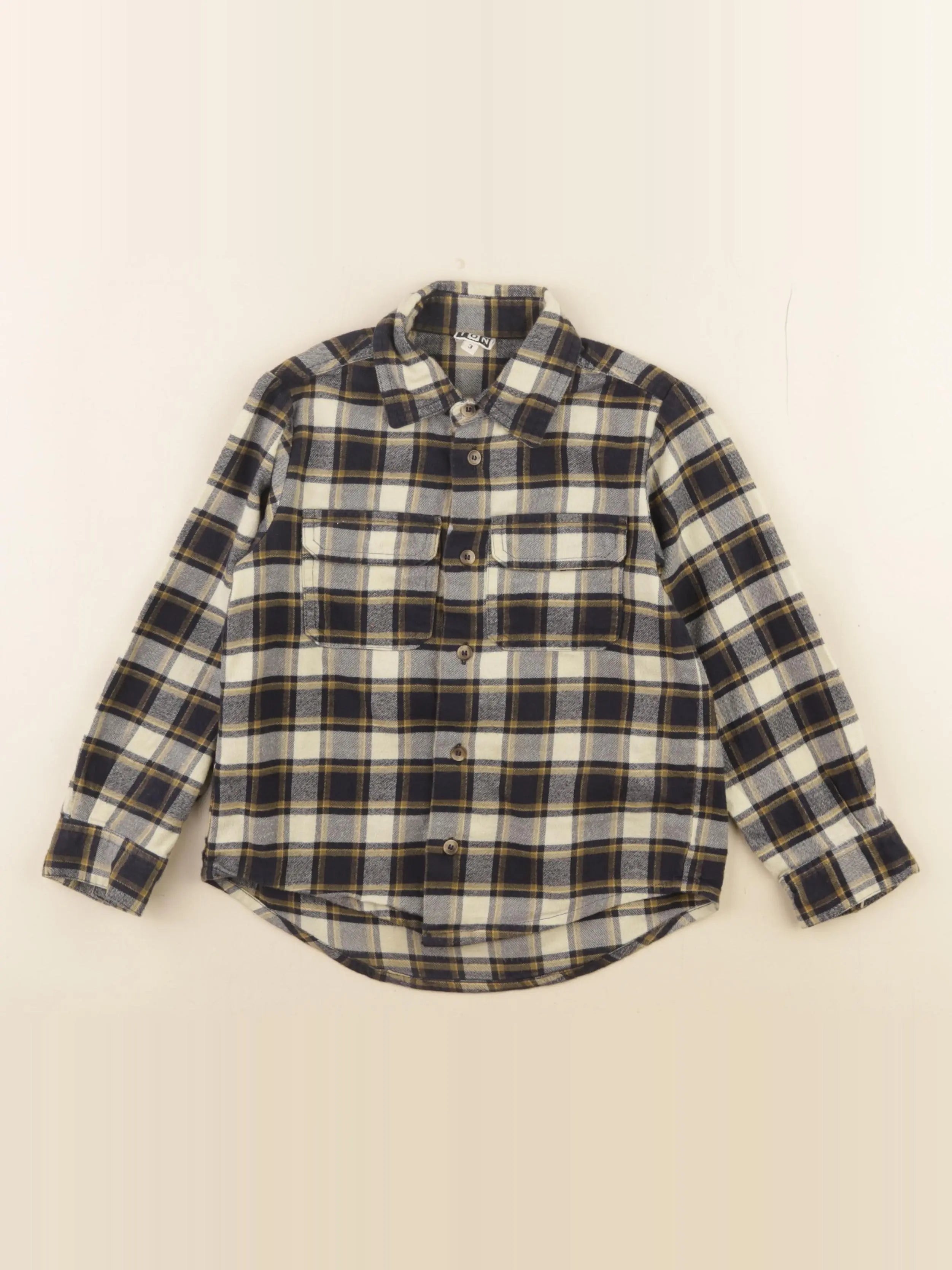 Bonton - chemise jaune, noir - 3 ans