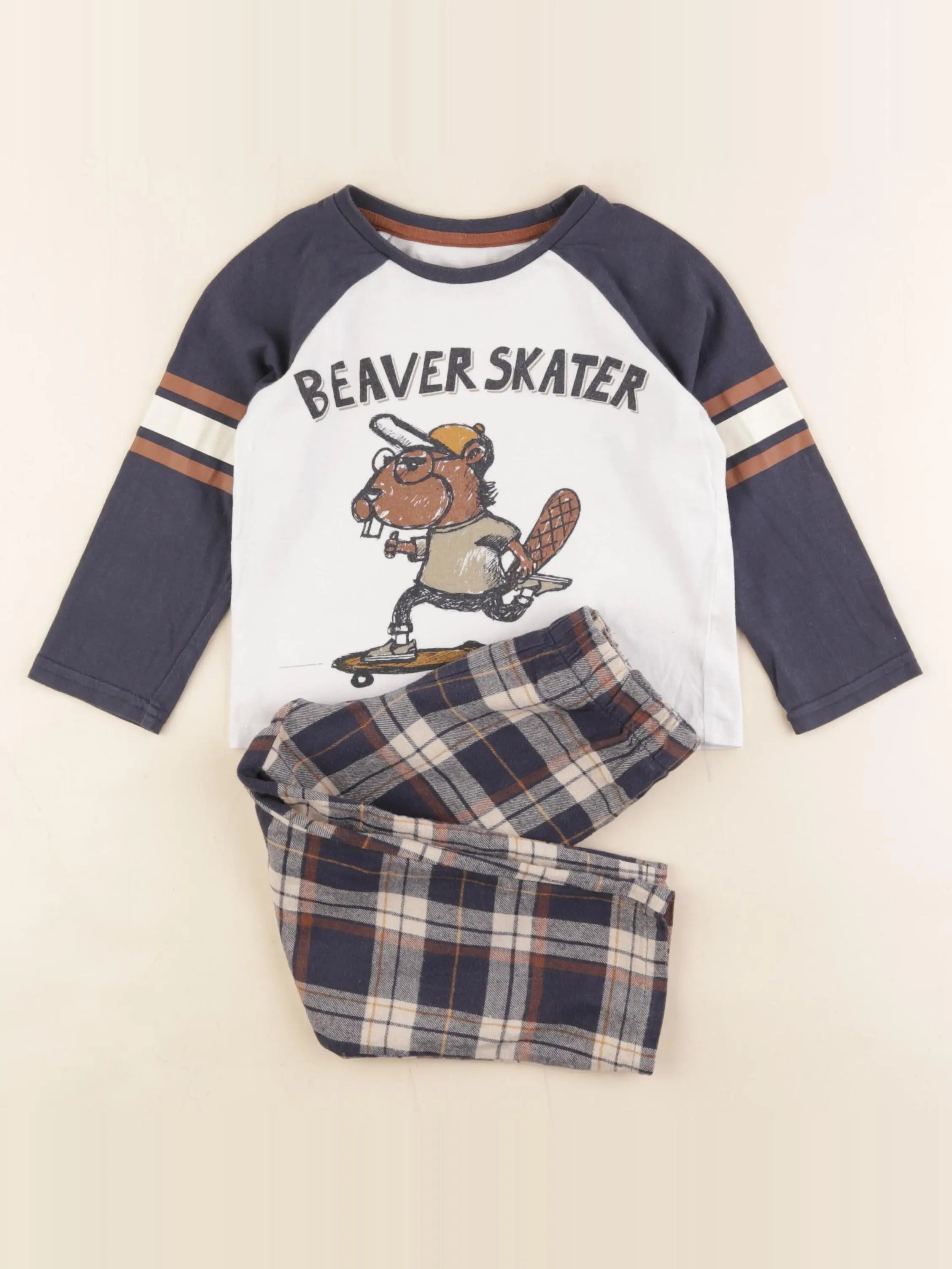 Vertbaudet - pyjama coton bleu - 3 ans