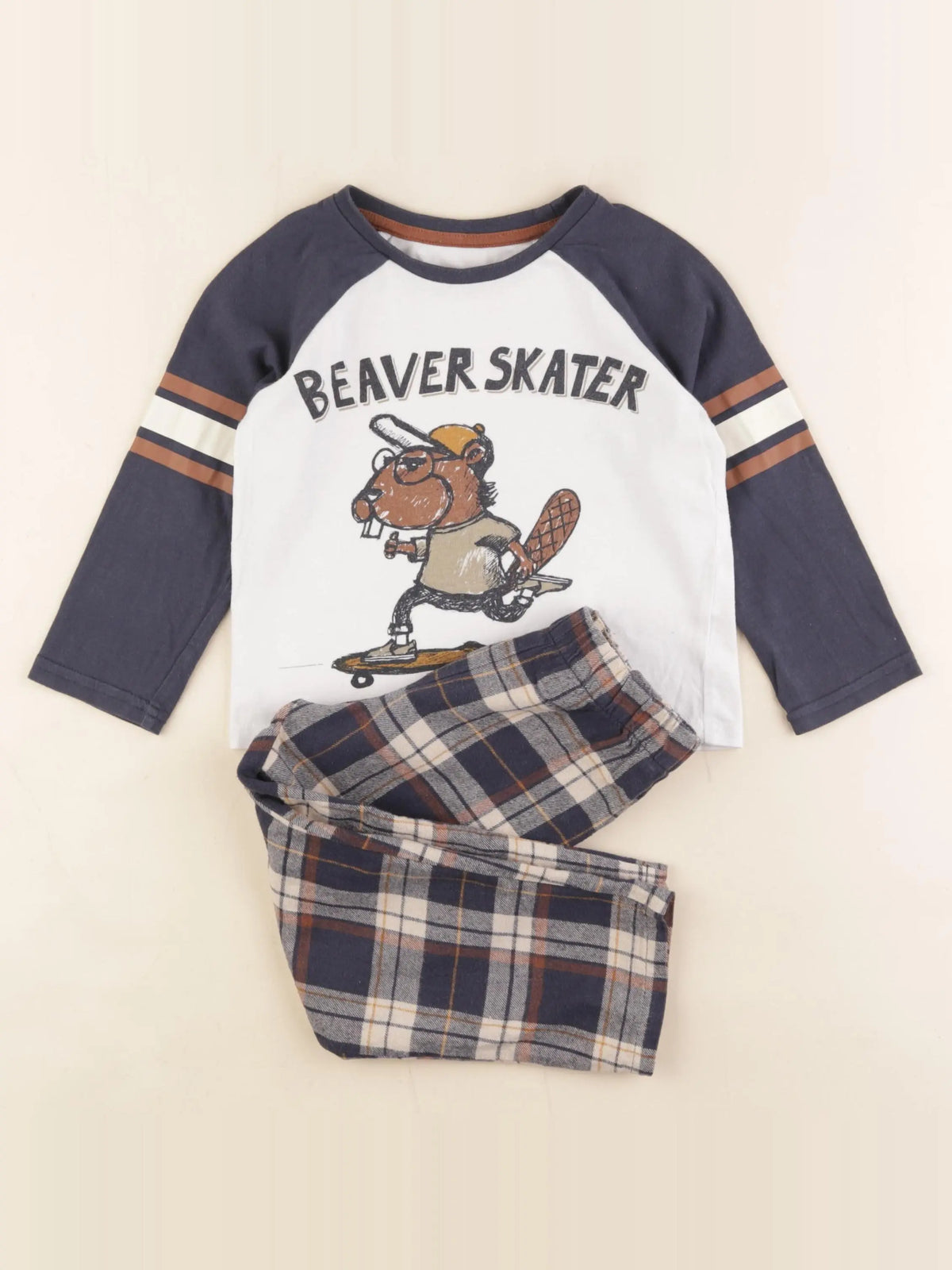 Vertbaudet - pyjama coton bleu - 3 ans