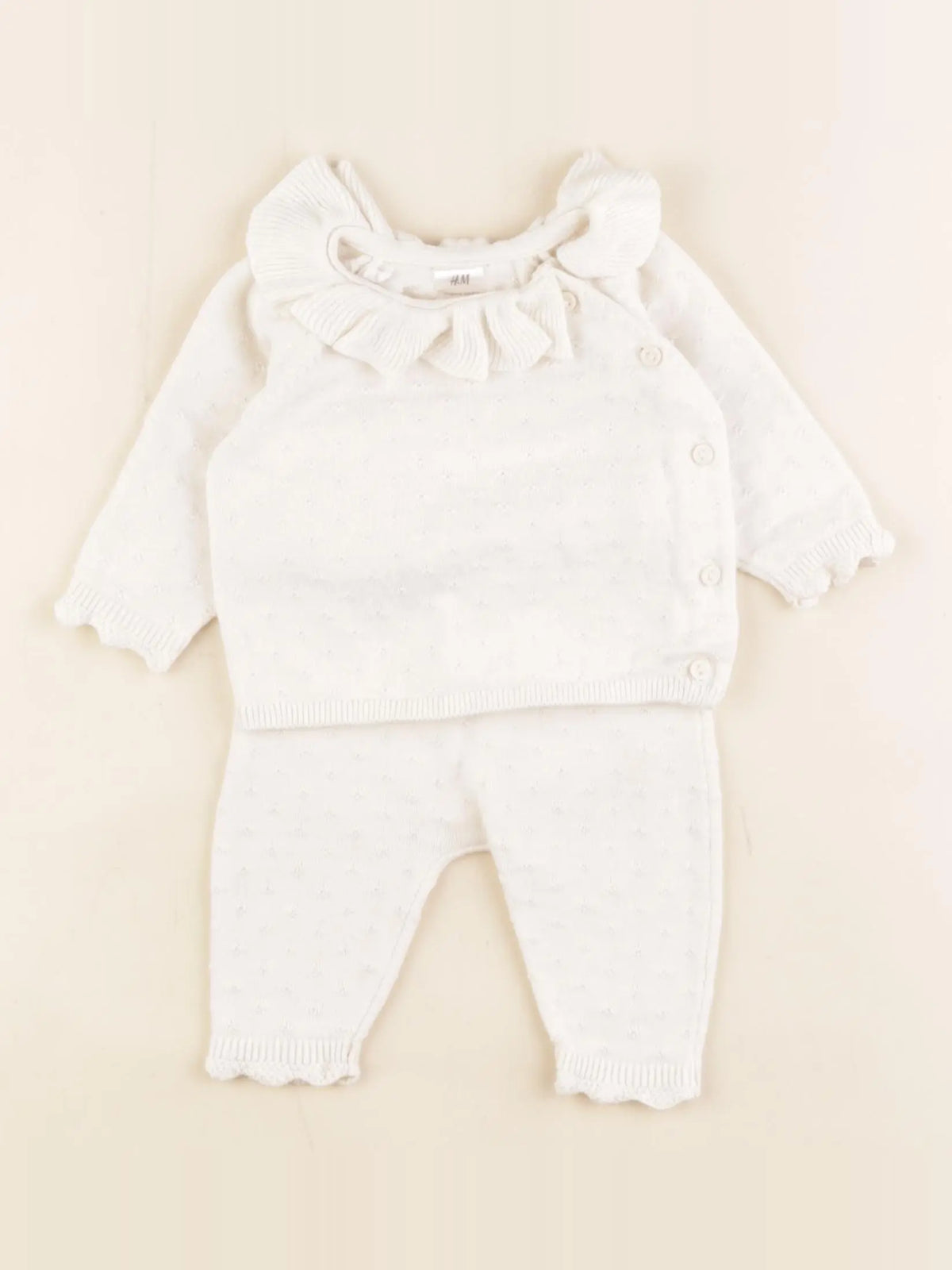 H&M - ensemble beige - 1/2 mois