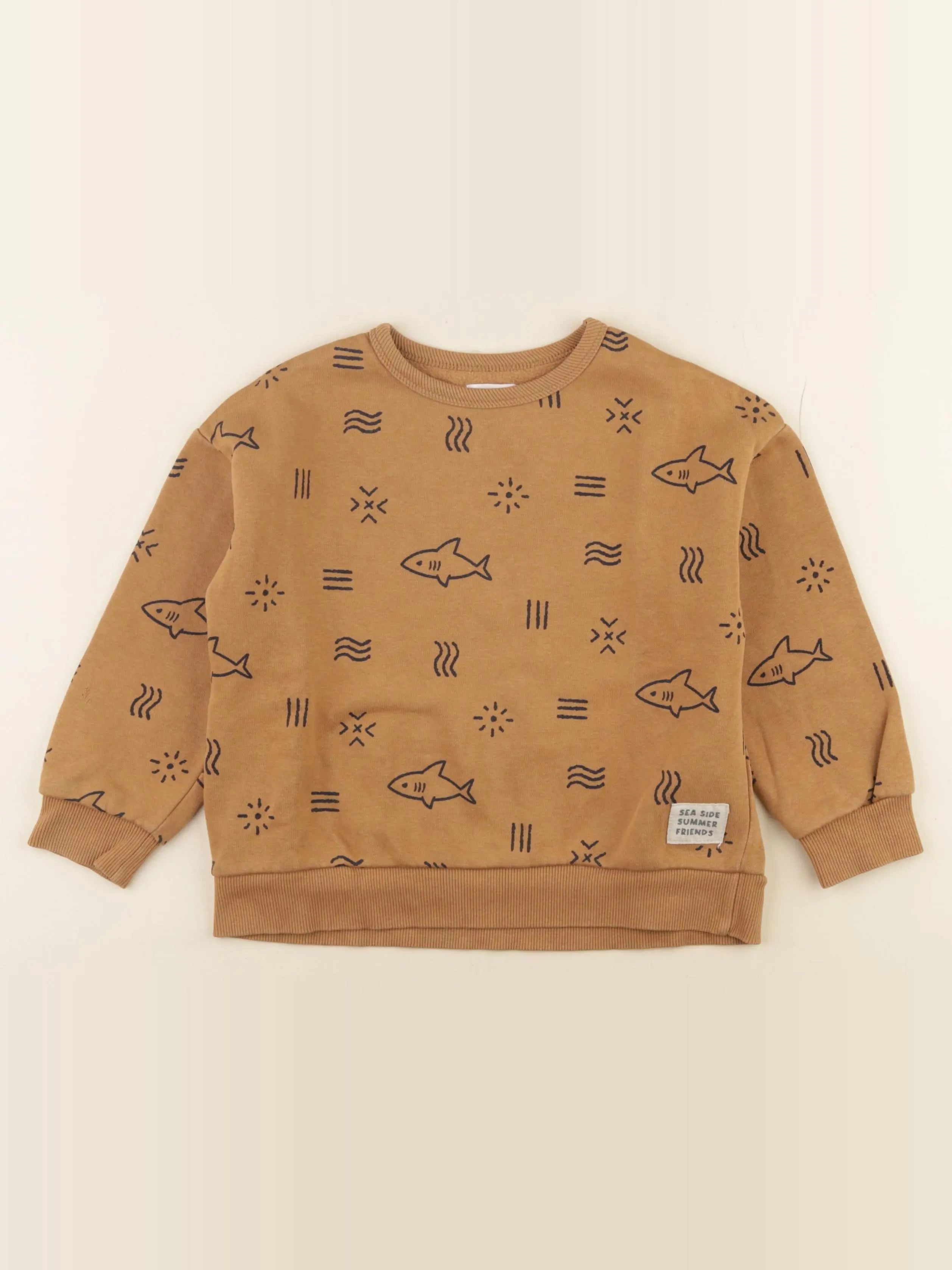 Vertbaudet - sweat marron - 5 ans