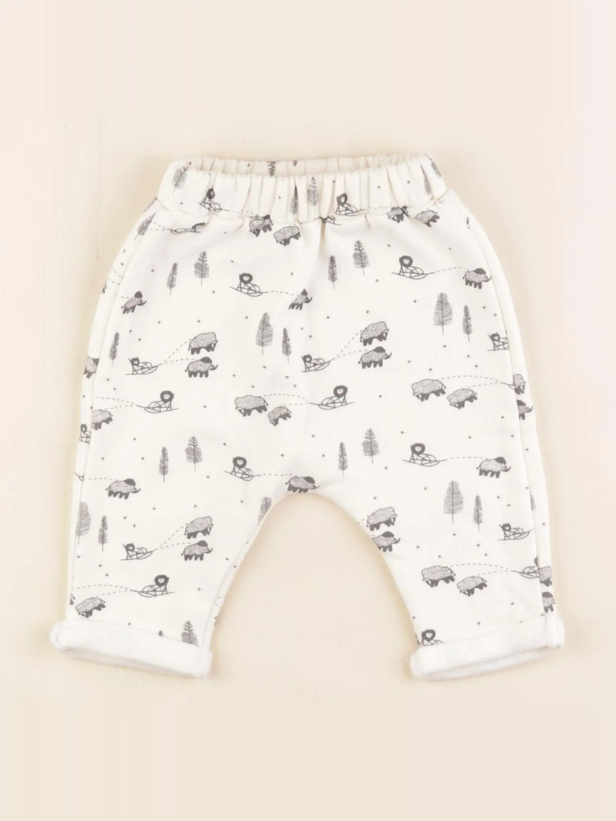 Vertbaudet - sarouel beige - 3 mois