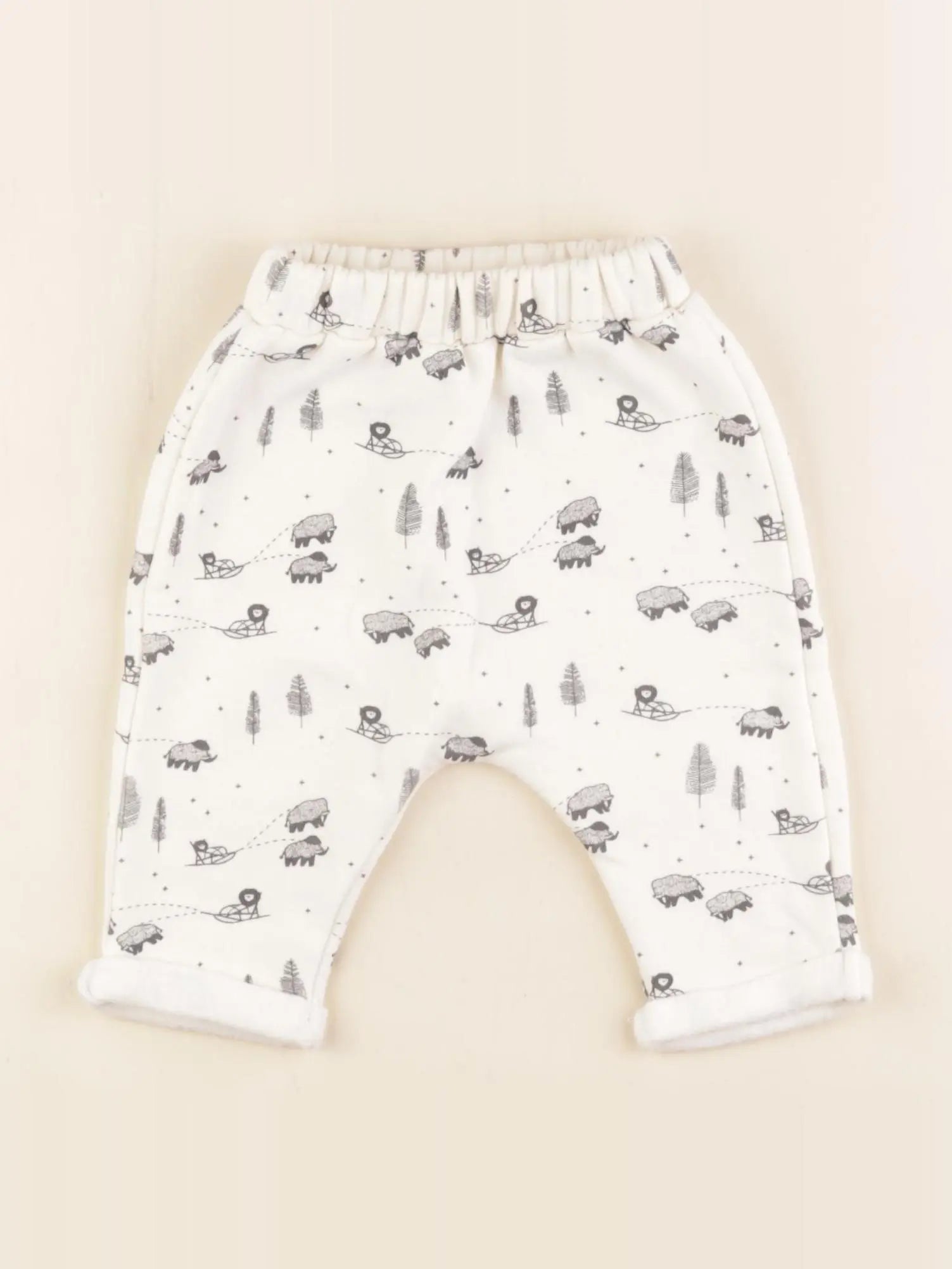 Vertbaudet - sarouel beige - 3 mois