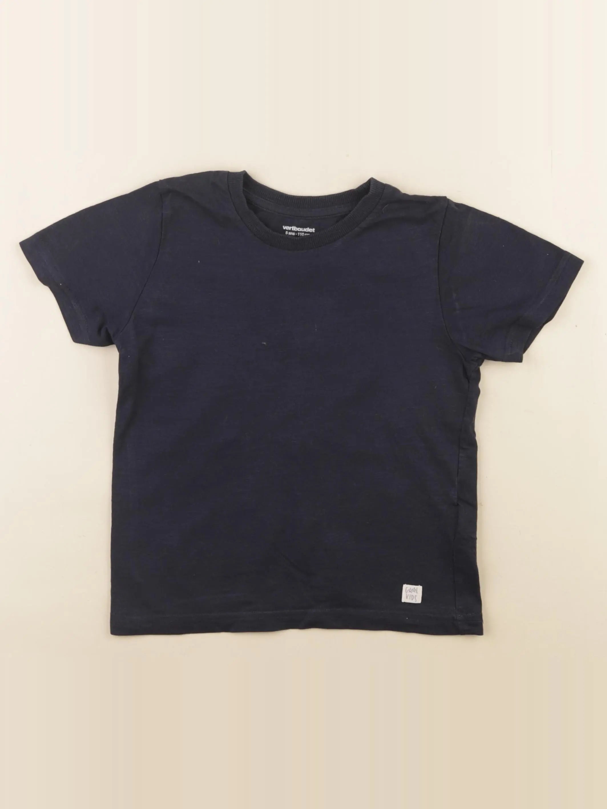 Vertbaudet - tee-shirt noir - 5 ans