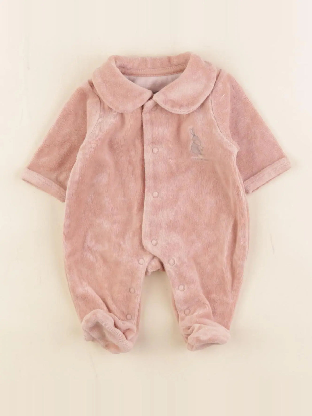 Vertbaudet - pyjama velours rose - Prématuré