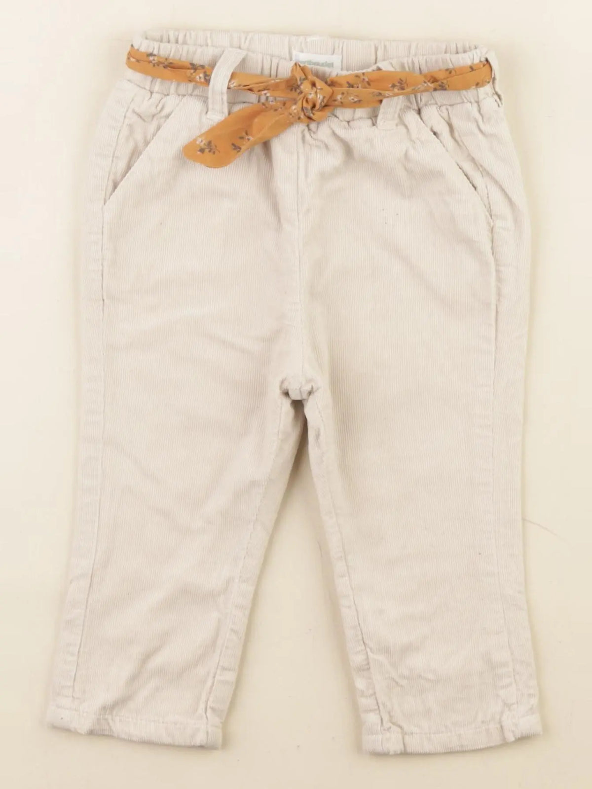 Vertbaudet - pantalon blanc - 9 mois