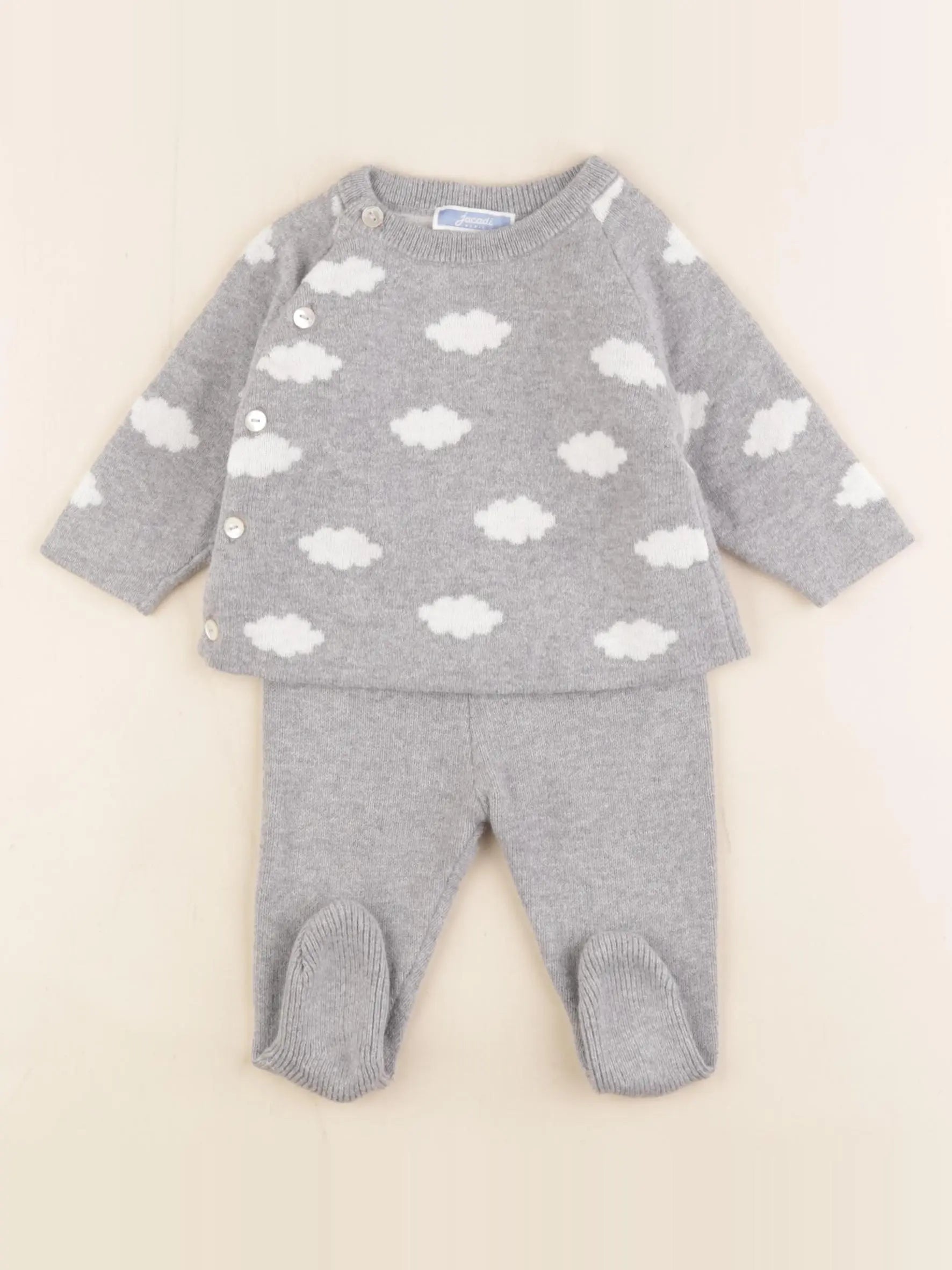 Jacadi - ensemble gris - 3 mois