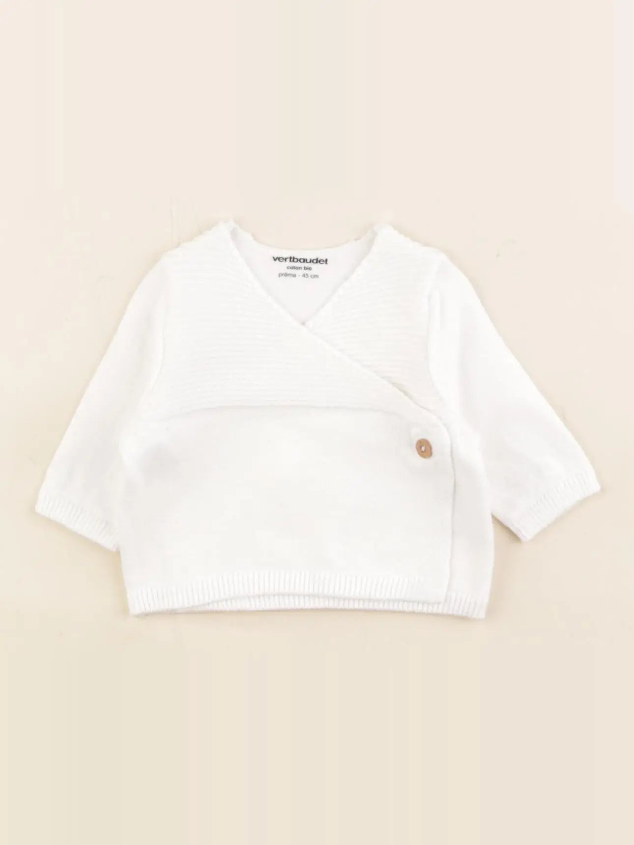 Vertbaudet - gilet blanc - Prématuré
