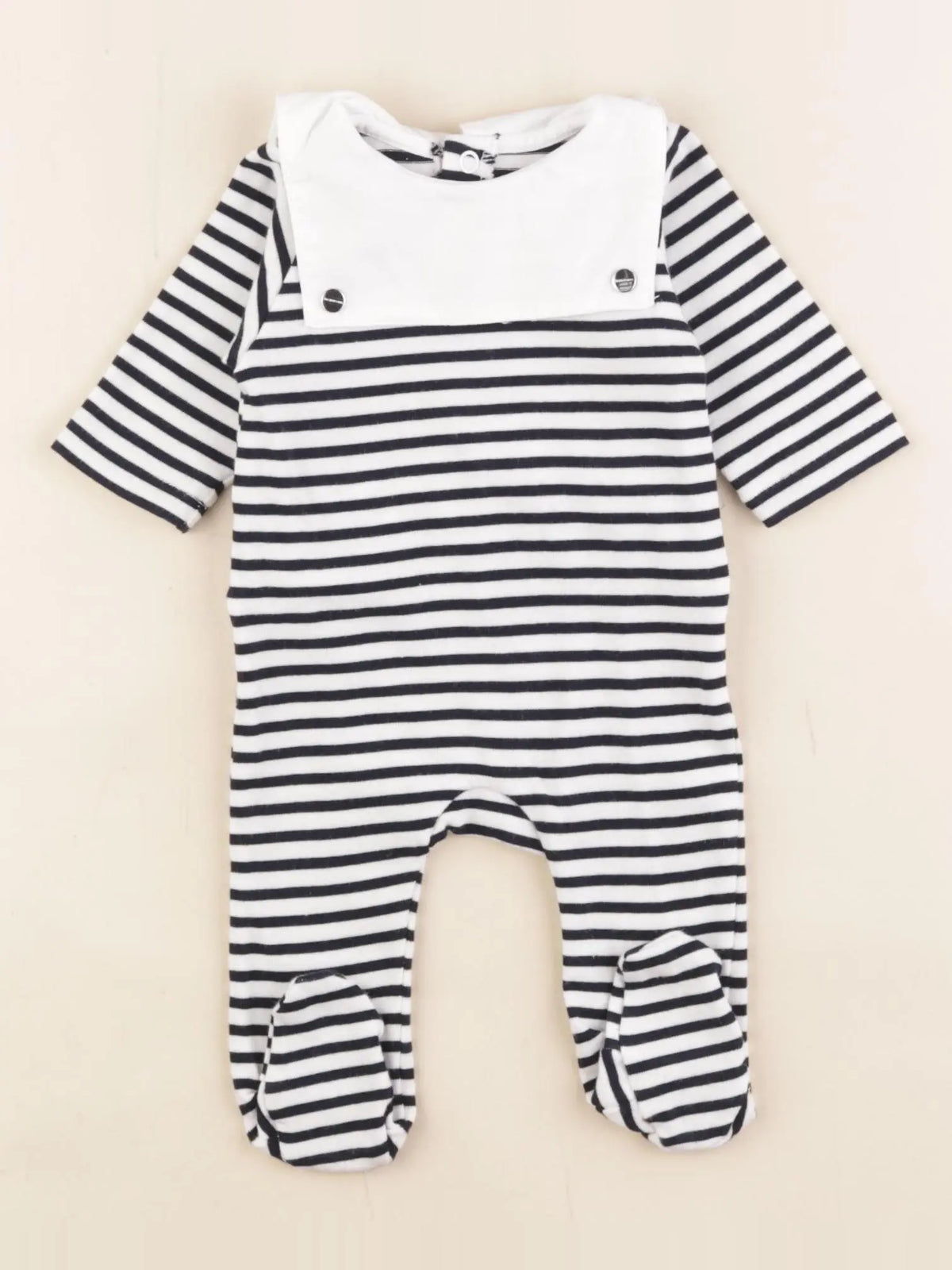 Jacadi - pyjama coton bleu - 1 mois