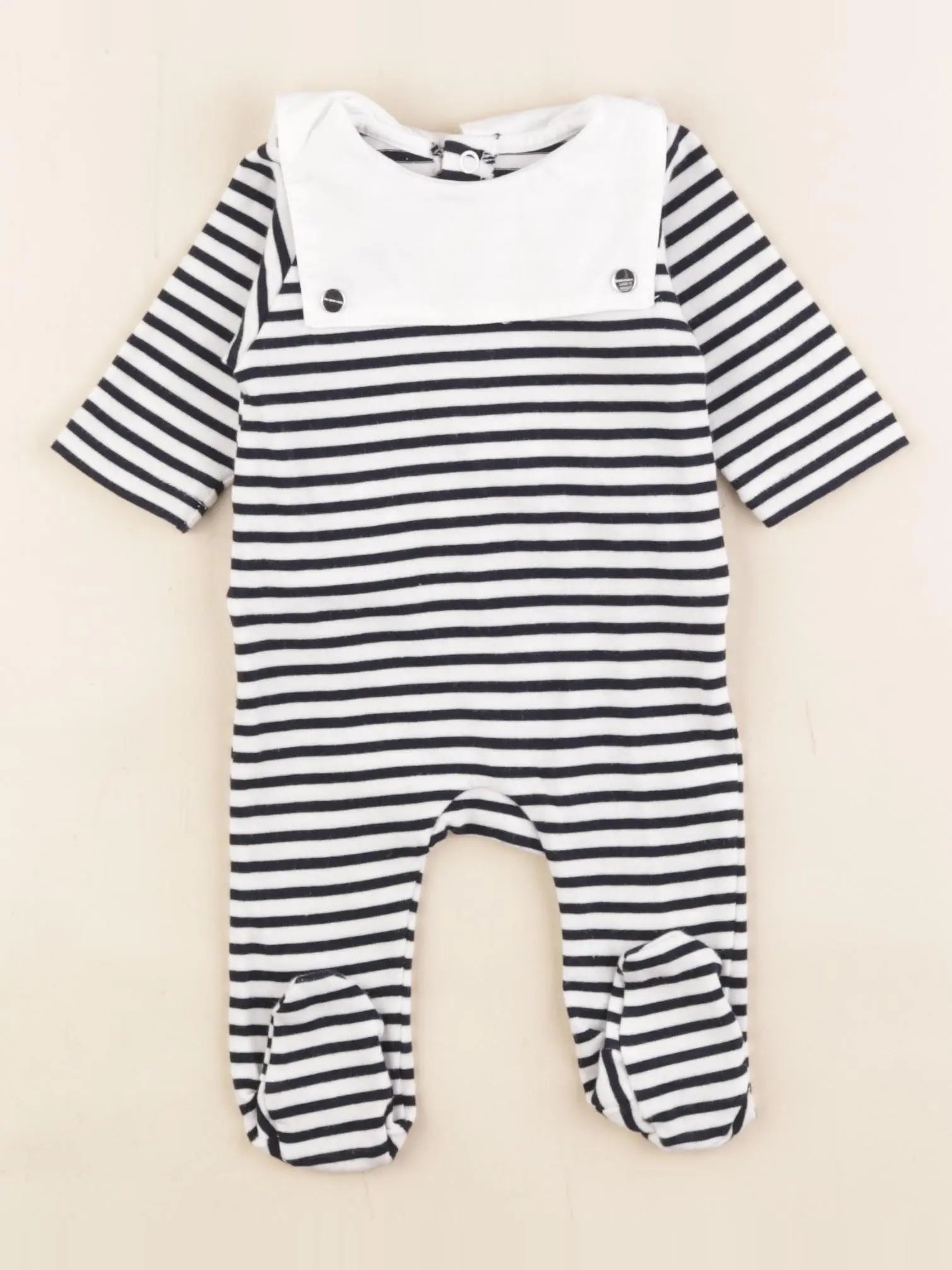 Jacadi - pyjama coton bleu - 1 mois