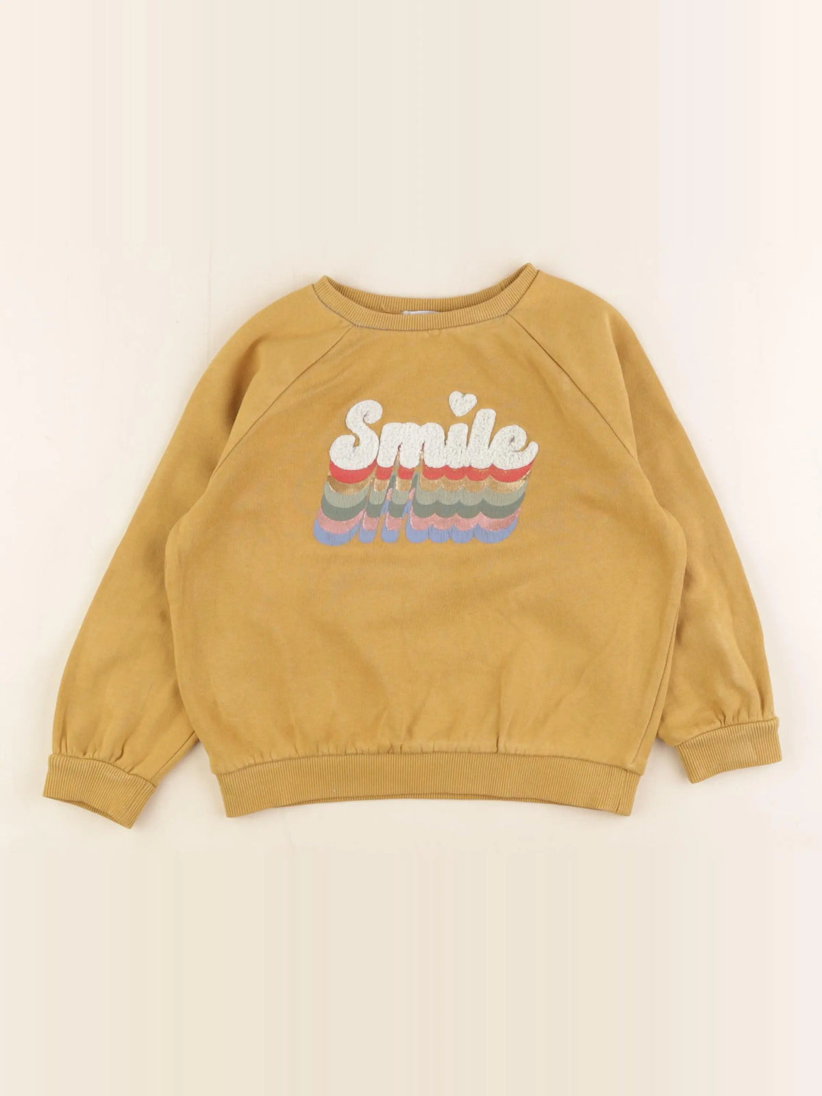 Vertbaudet - sweat jaune - 5 ans