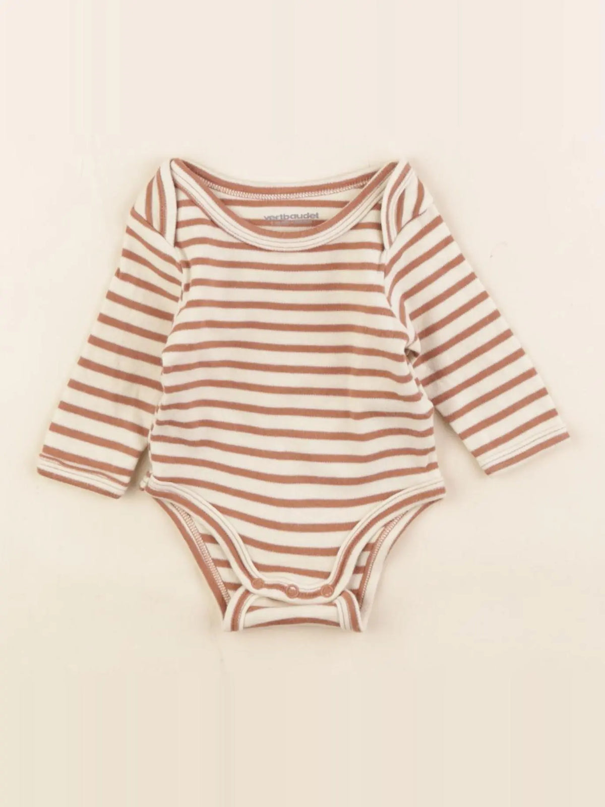 Vertbaudet - body marron - 1 mois