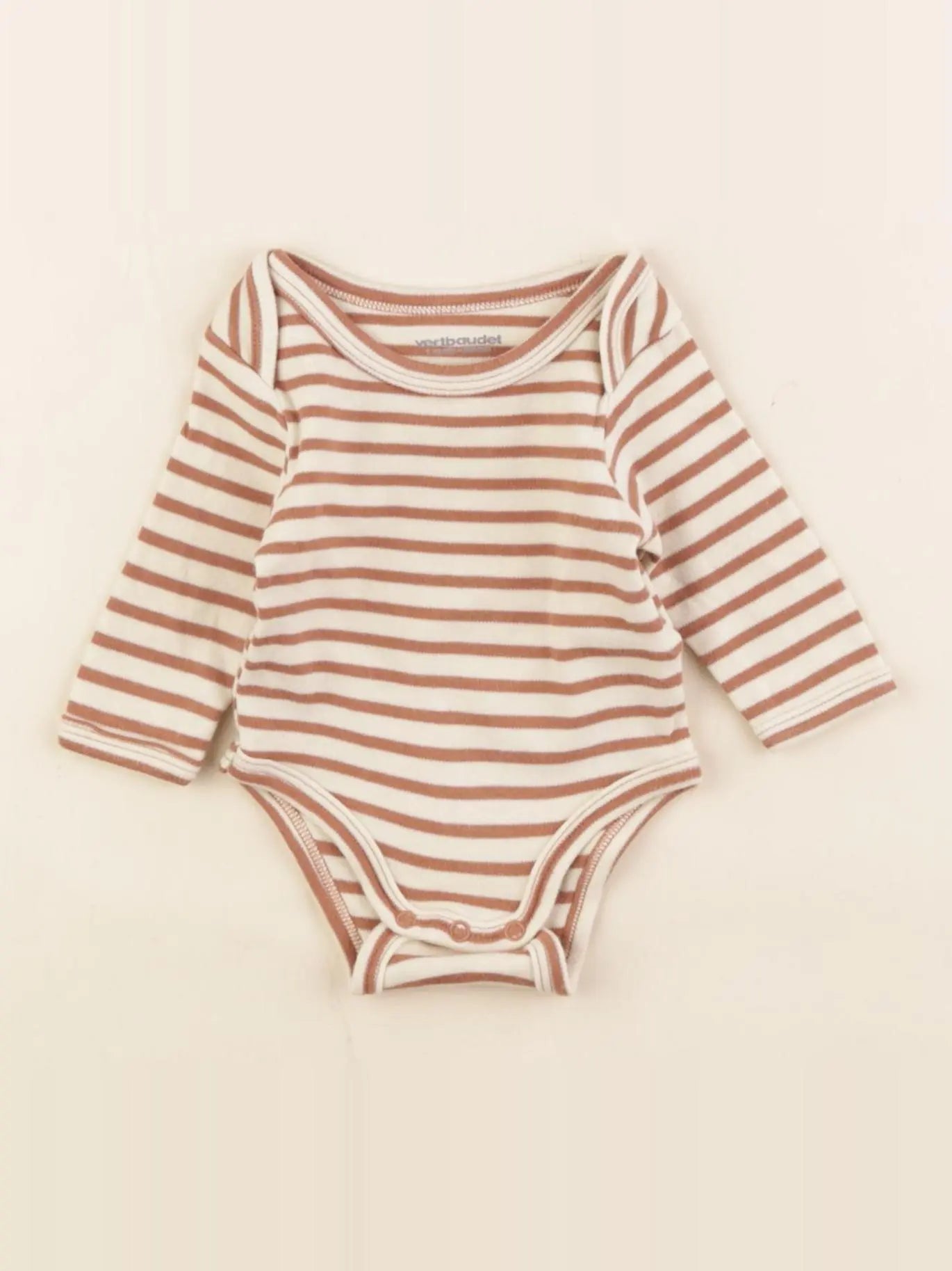 Vertbaudet - body marron - 1 mois