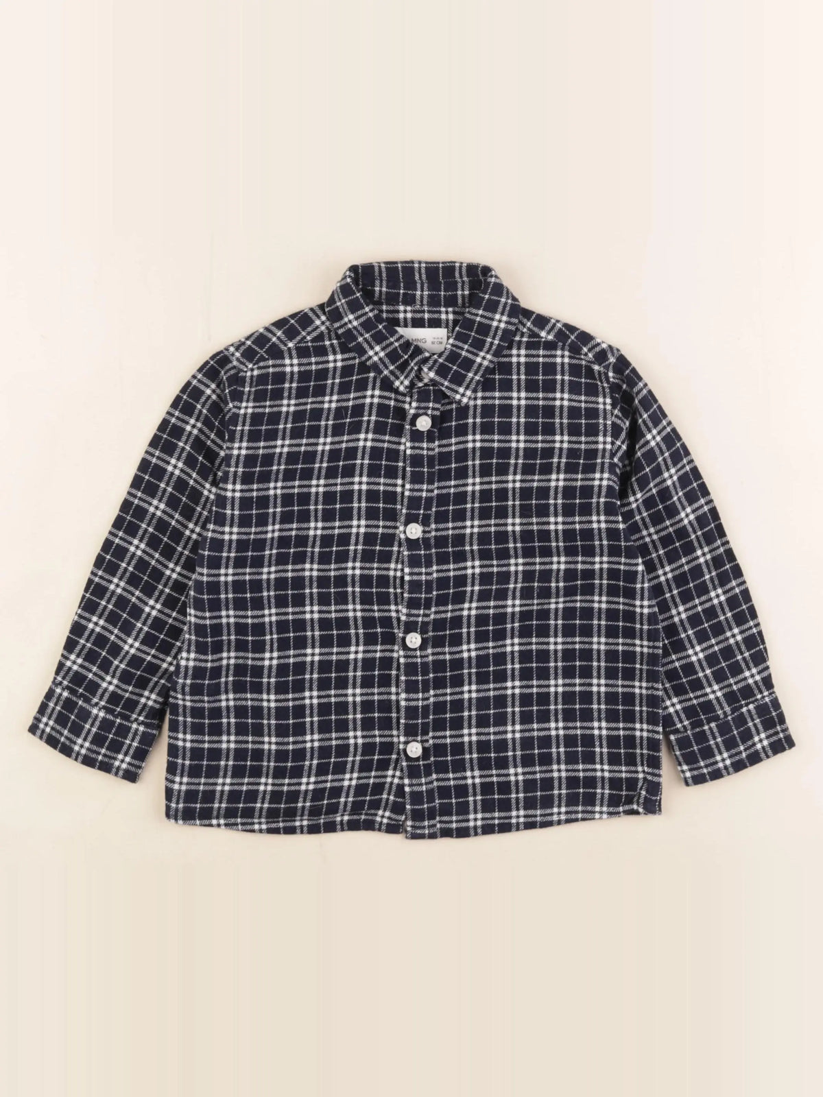 Mango - chemise bleu, blanc - 18/24 mois