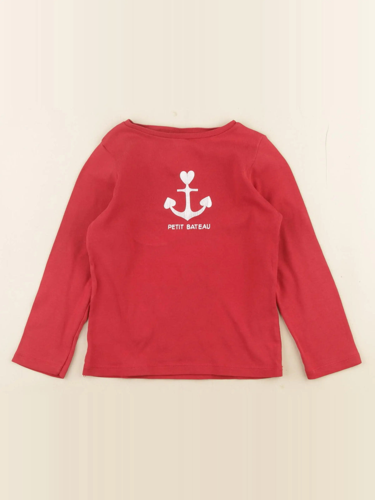 Petit Bateau - tee-shirt rouge - 4 ans