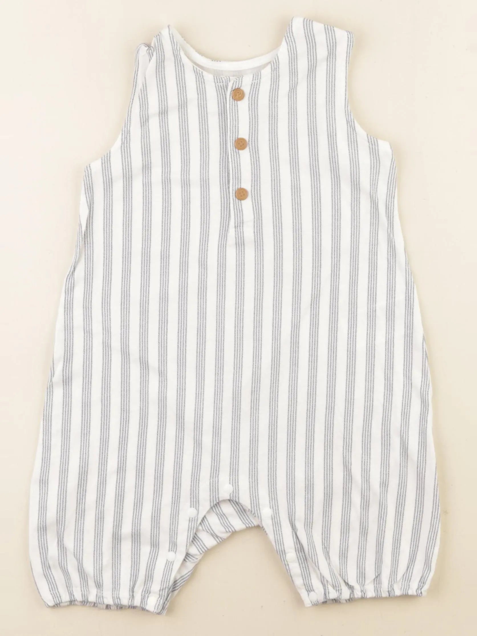 Uniqlo - combinaison bleu, blanc - 12/18 mois