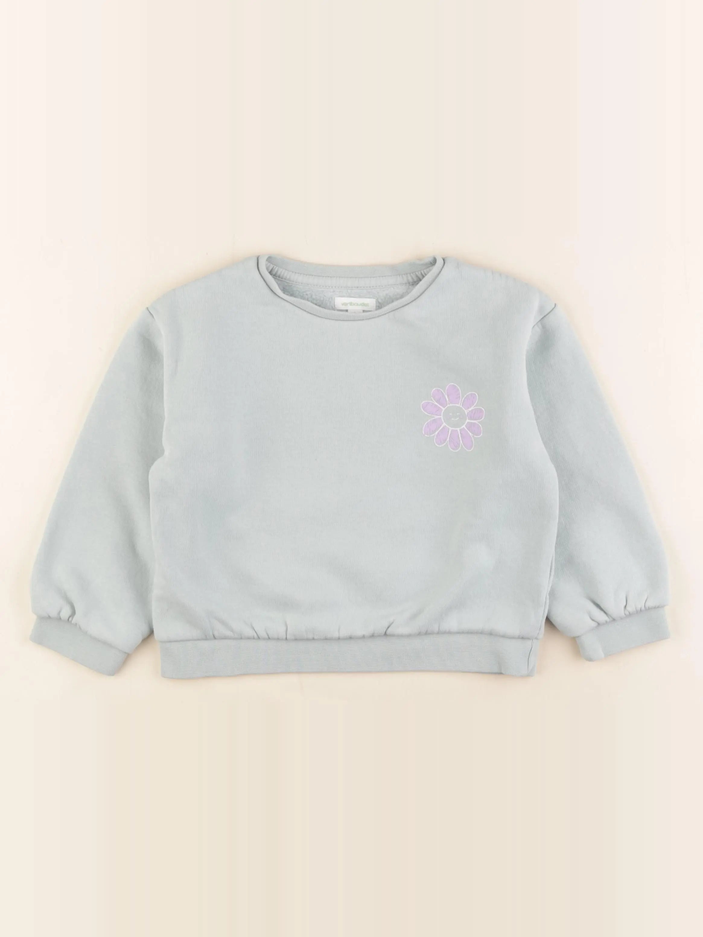 Vertbaudet - sweat vert - 6 ans