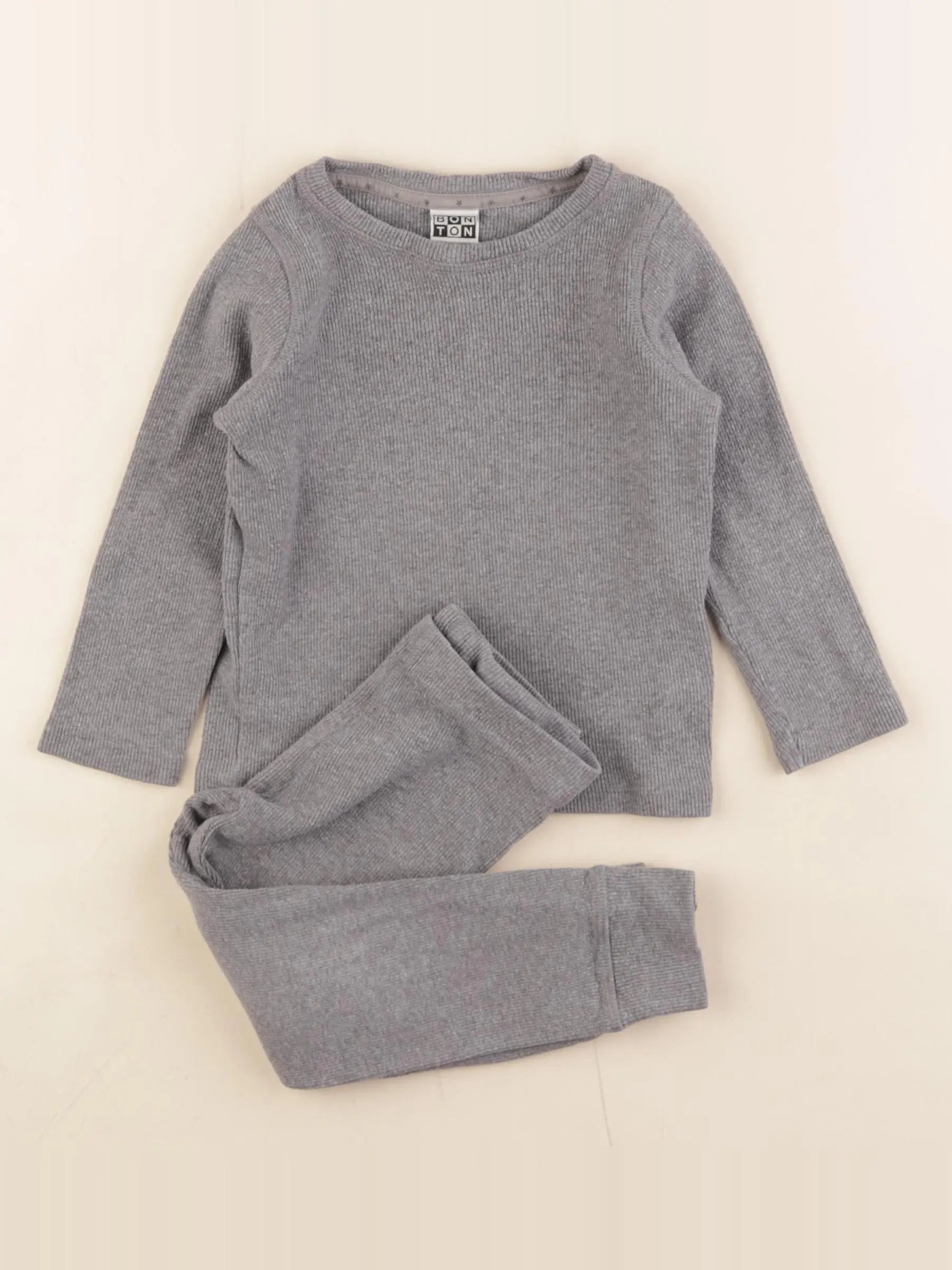 Bonton - pyjama coton gris - 3 ans