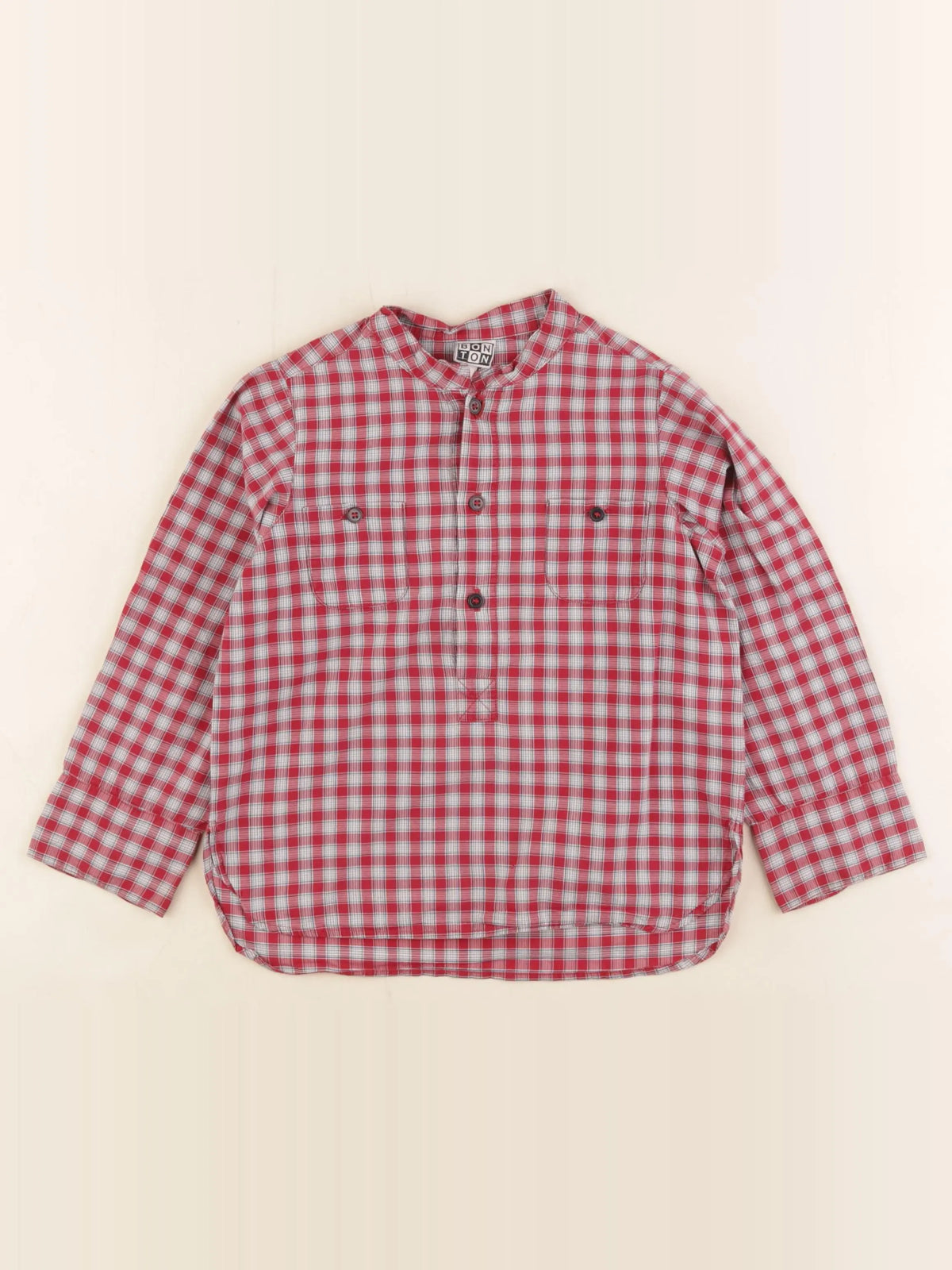 Bonton - chemise rouge - 4 ans