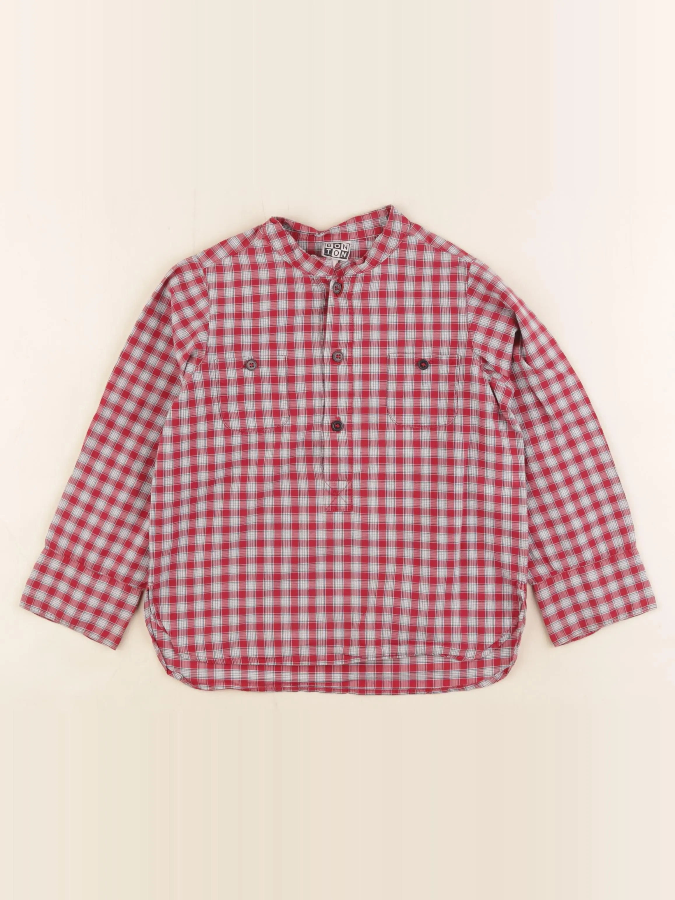 Bonton - chemise rouge - 4 ans